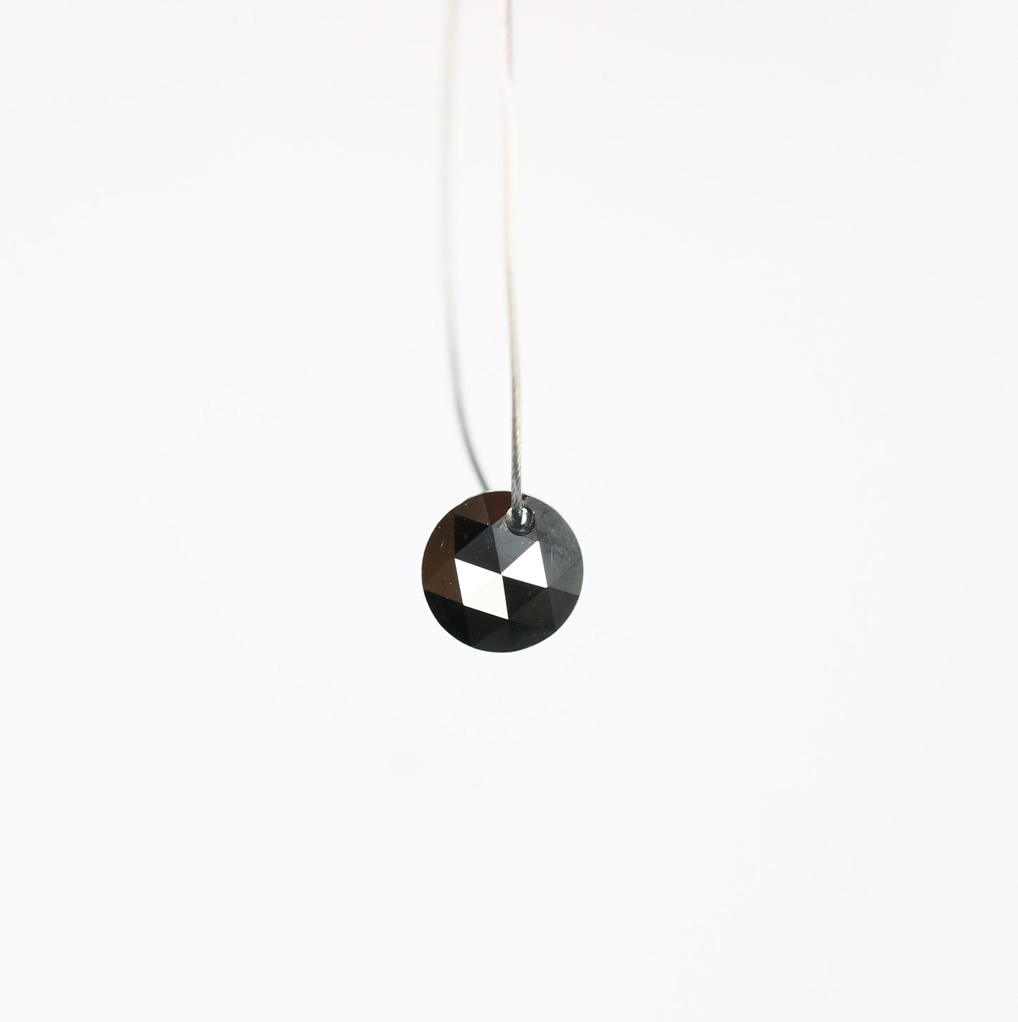0.83 CT Beautiful Black Round Rose Cut Drilled Beads Diamond For Necklace | Drilled Rose Cut | Round Drilled Diamond | Black Stone Necklace