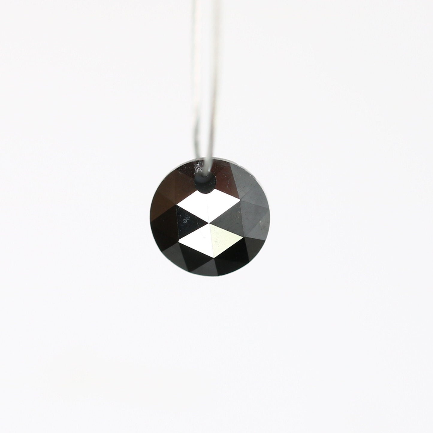 0.83 CT Beautiful Black Round Rose Cut Drilled Beads Diamond For Necklace | Drilled Rose Cut | Round Drilled Diamond | Black Stone Necklace