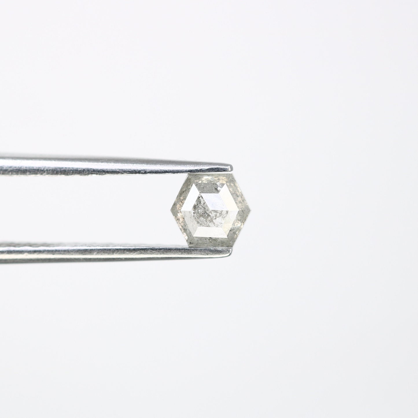 0.56 CT Hexagon Cut Salt and Pepper Diamond - Natural Hexagon Diamond - Salt and Pepper Ring - Gift for Wifey - Gift for mother - jewelry