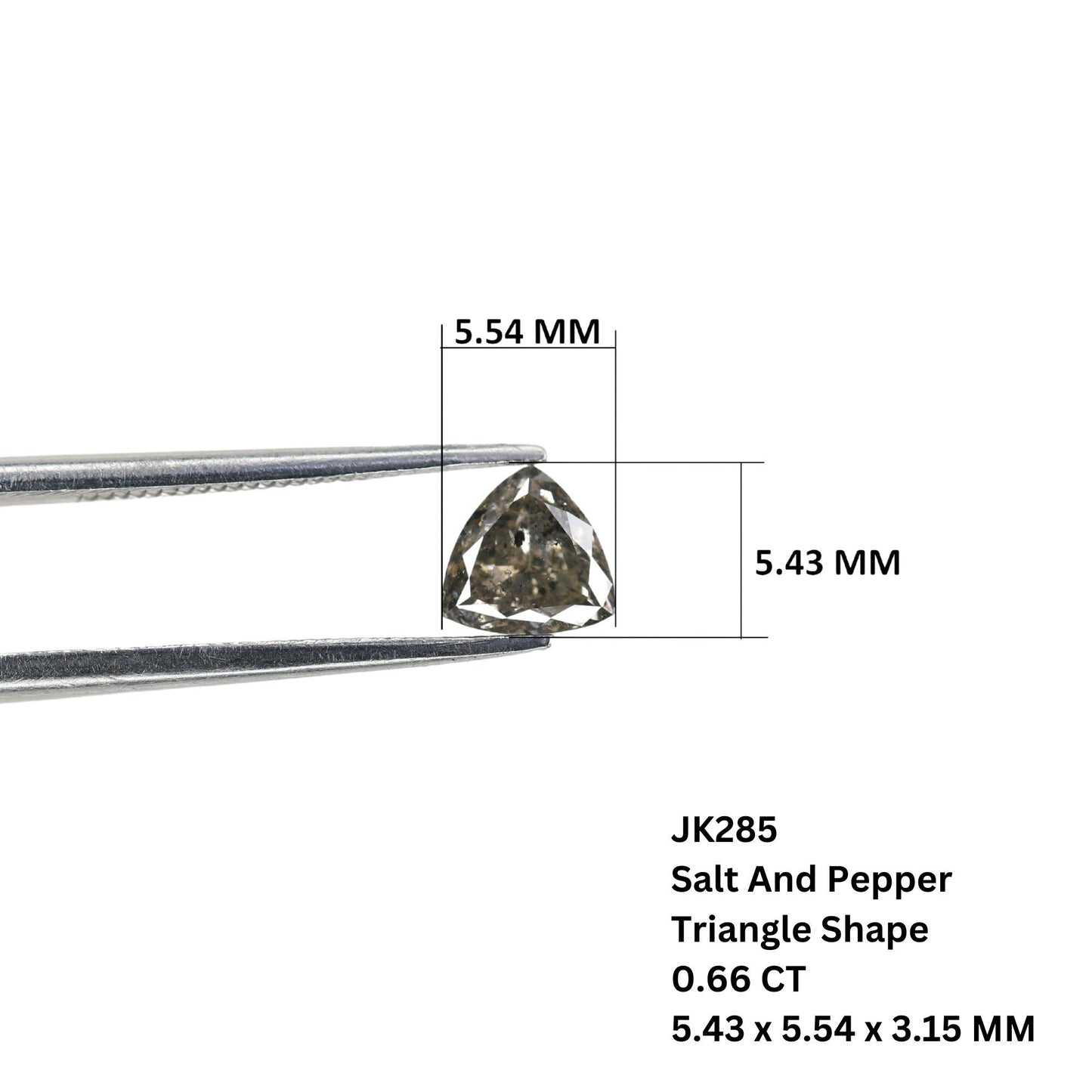 0.66 CT Fancy Triangle Shape Natural Salt And Pepper Diamond For Proposal Ring | Triangle Cut Pendant | Anniversary Gift | Gift For Her