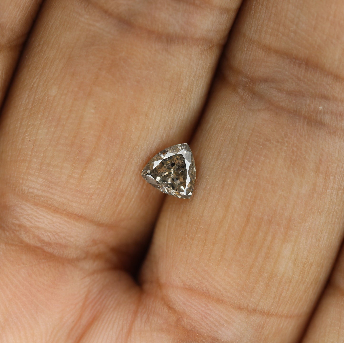 0.66 CT Fancy Triangle Shape Natural Salt And Pepper Diamond For Proposal Ring | Triangle Cut Pendant | Anniversary Gift | Gift For Her