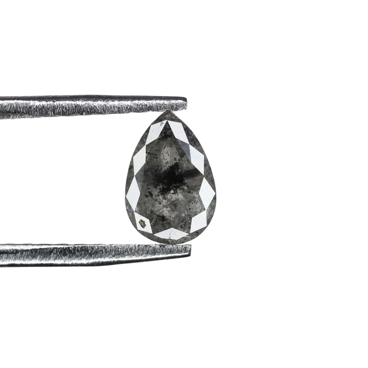 0.44 CT 6 MM Natural Salt And Pepper Loose Pear Shape Diamond For Wedding Ring | Customize Ring | Gift For Him | Gift For HerFor Gold Ring