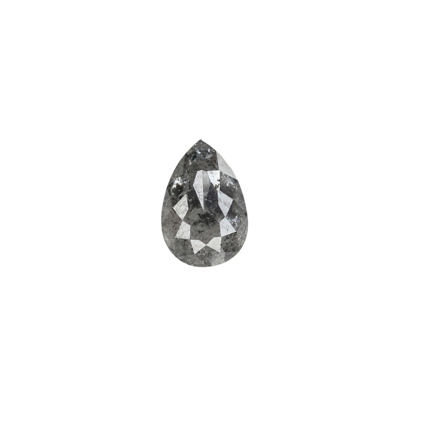 0.44 CT 6 MM Natural Salt And Pepper Loose Pear Shape Diamond For Wedding Ring | Customize Ring | Gift For Him | Gift For HerFor Gold Ring
