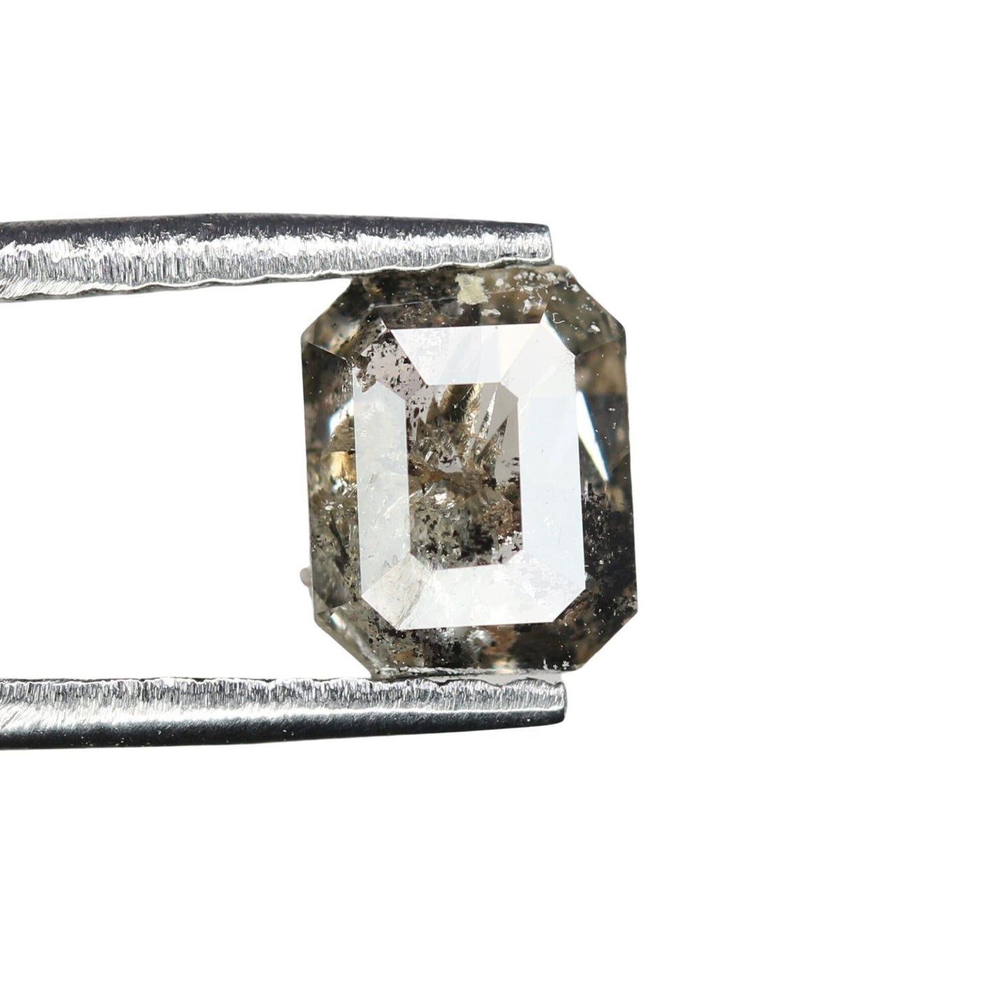 0.73 CT Emerald Cut Loose Diamond - Salt and Pepper Emerald Shape Diamond - Emerald For Wedding Ring - LABORDAY Offer - Customize Jewelry