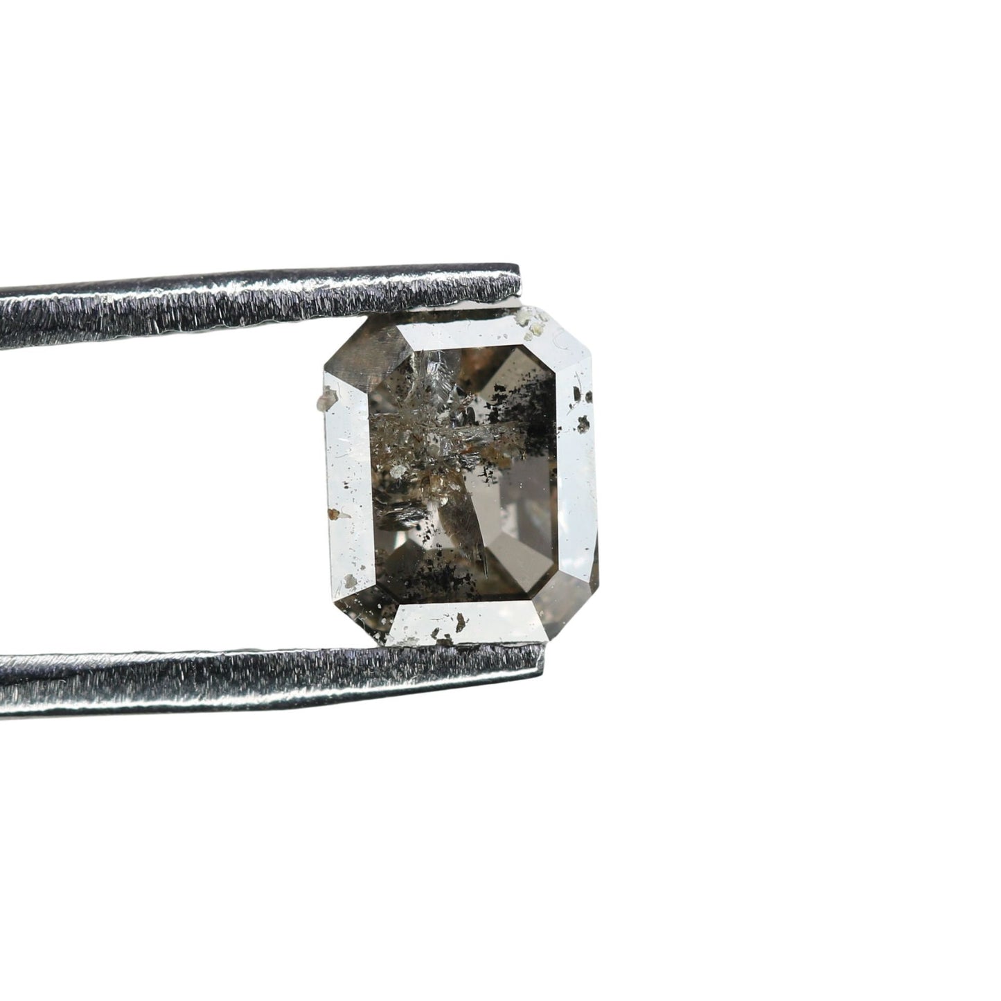 0.73 CT Emerald Cut Loose Diamond - Salt and Pepper Emerald Shape Diamond - Emerald For Wedding Ring - LABORDAY Offer - Customize Jewelry