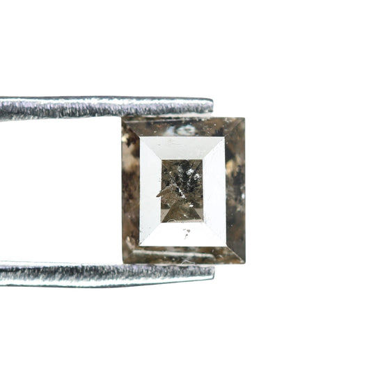 1.00 CT Square Shape Loose Salt And Pepper Galaxy Diamond For Proposal Ring | Customize Ring | Unique Diamond Ring | Designer Jewelry Maker