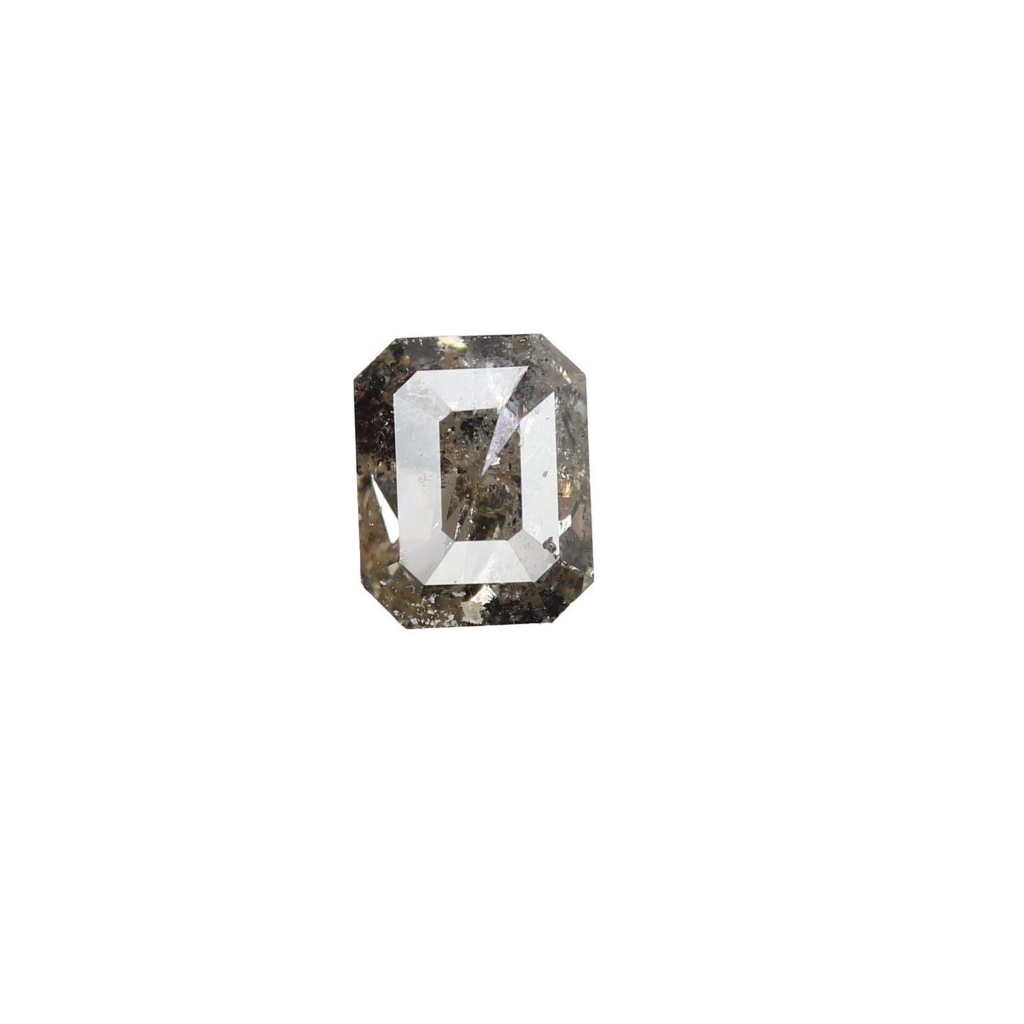 0.73 CT Emerald Cut Loose Diamond - Salt and Pepper Emerald Shape Diamond - Emerald For Wedding Ring - LABORDAY Offer - Customize Jewelry