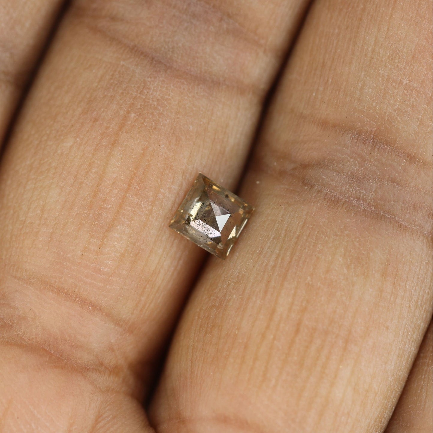 0.69 CT Antique Sqaure Shape Salt And Pepper Diamond For Wedding Ring | Princess Cut Diamond Ring | Gift For Girlfriend | Birthday Gift