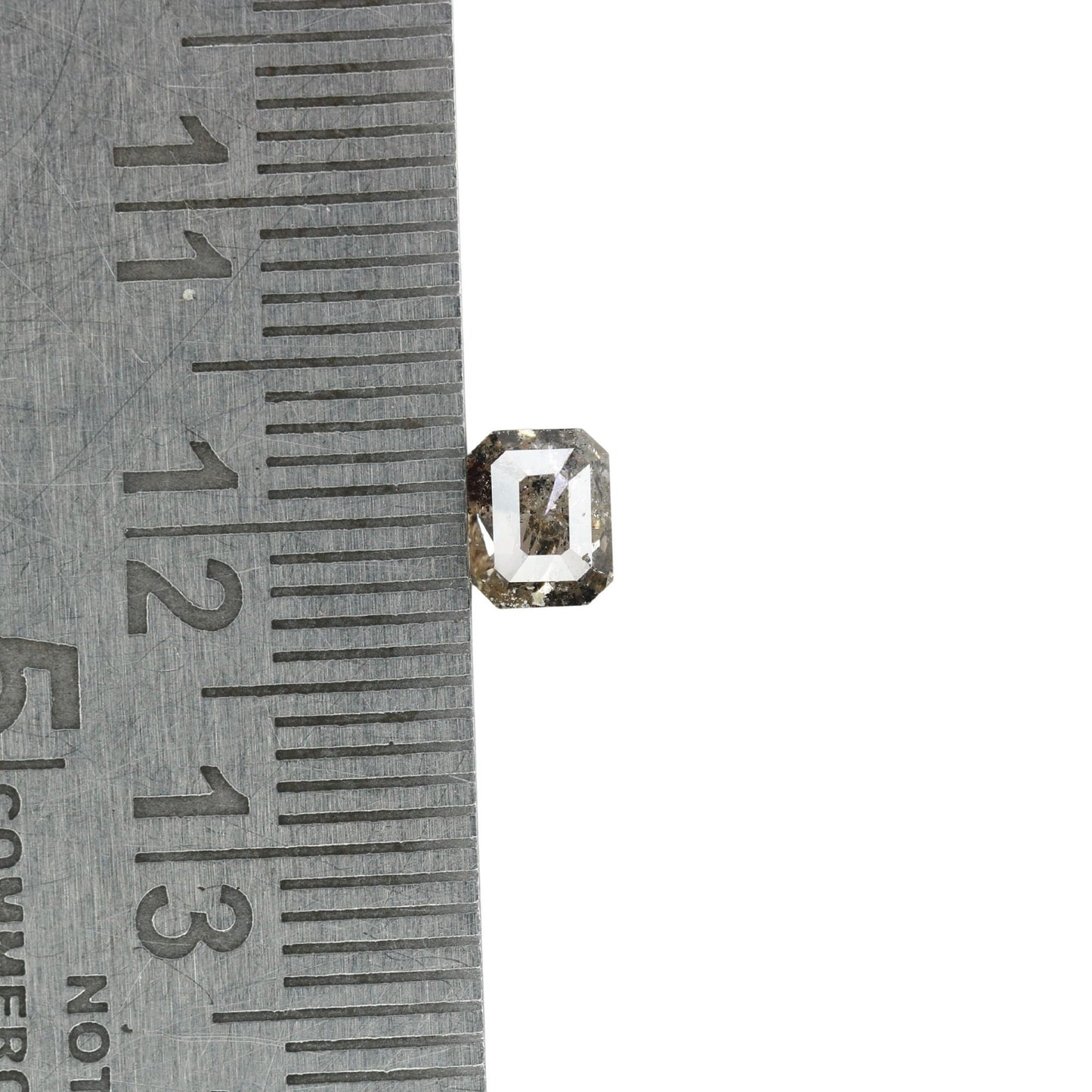 0.73 CT Emerald Cut Loose Diamond - Salt and Pepper Emerald Shape Diamond - Emerald For Wedding Ring - LABORDAY Offer - Customize Jewelry