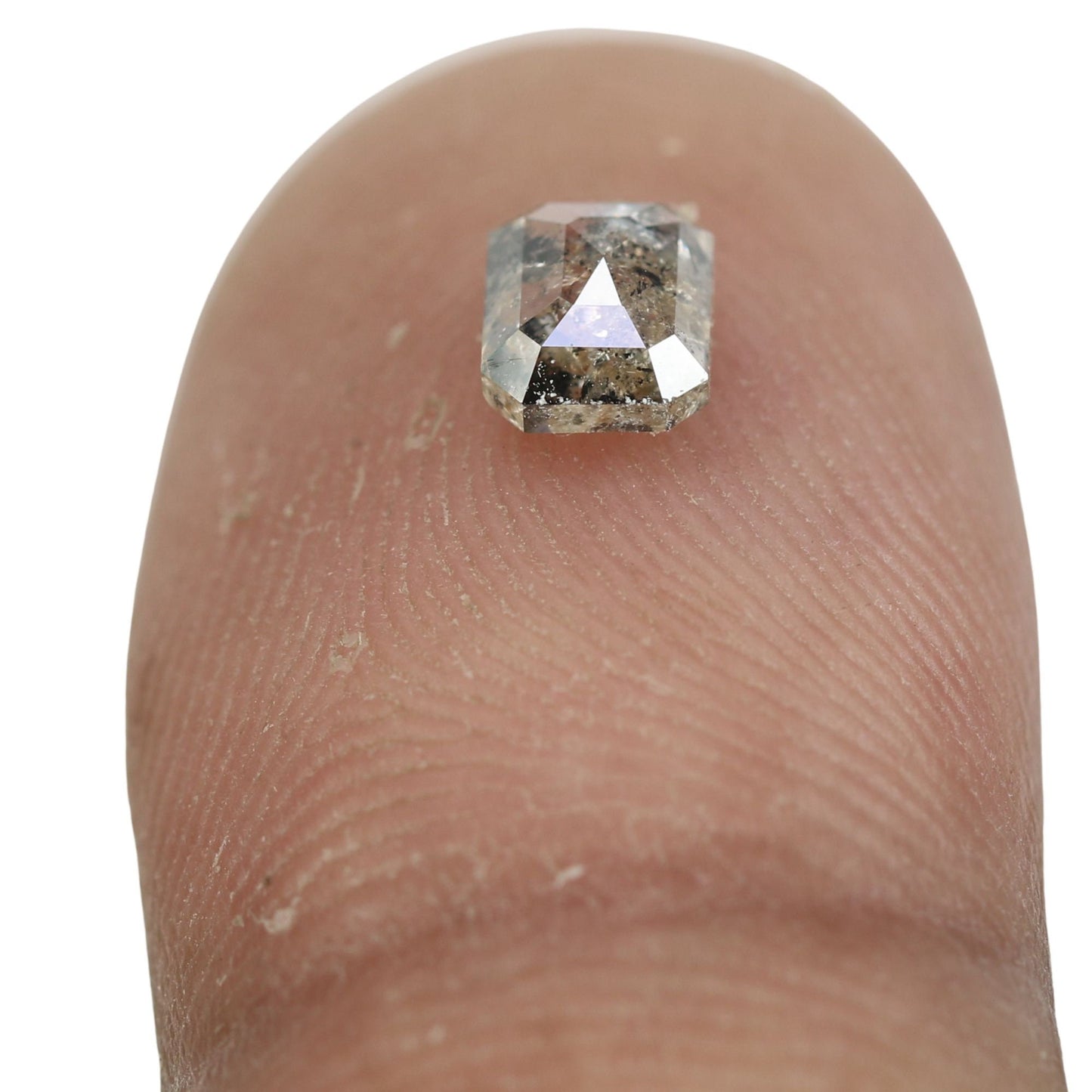0.73 CT Emerald Cut Loose Diamond - Salt and Pepper Emerald Shape Diamond - Emerald For Wedding Ring - LABORDAY Offer - Customize Jewelry