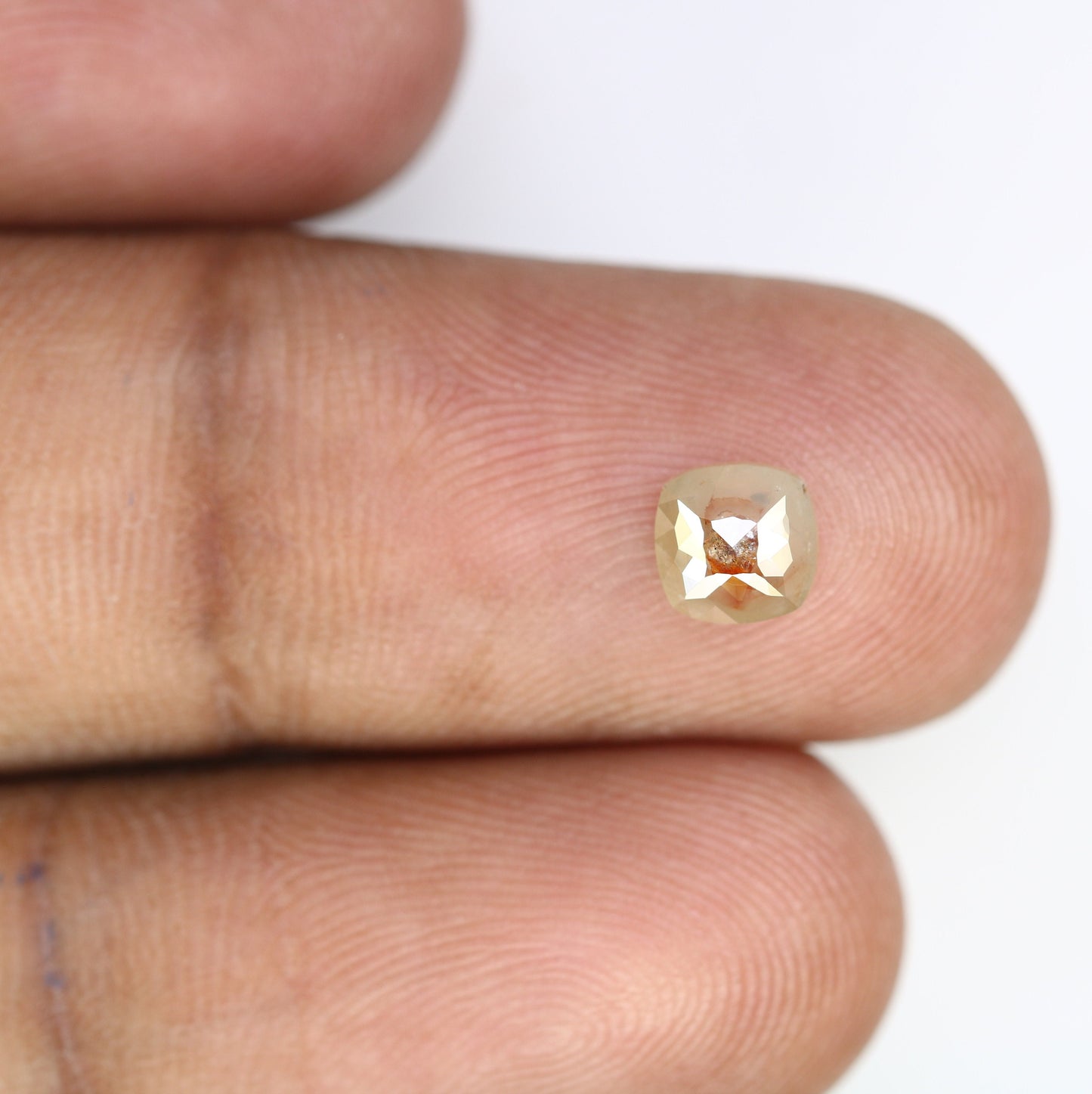 0.79 CT Cushion Cut Salt and Pepper Rustic Diamond Ring - Unique Gemstone for Custom Gold Rings & Distinctive Jewelry Creations