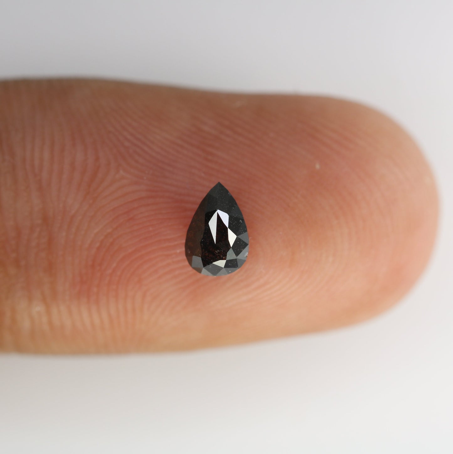 0.49 Ct Pear Shaped Salt and Pepper Diamond For Engagement RingFor Gold Ring Diamonds