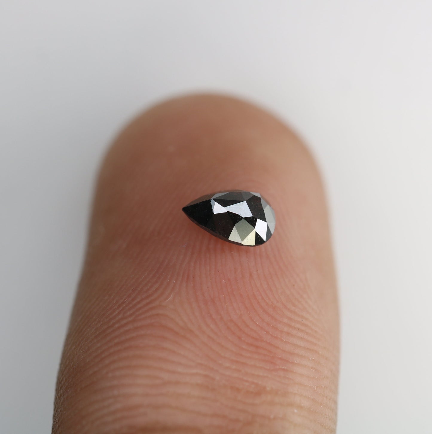 0.49 Ct Pear Shaped Salt and Pepper Diamond For Engagement RingFor Gold Ring Diamonds