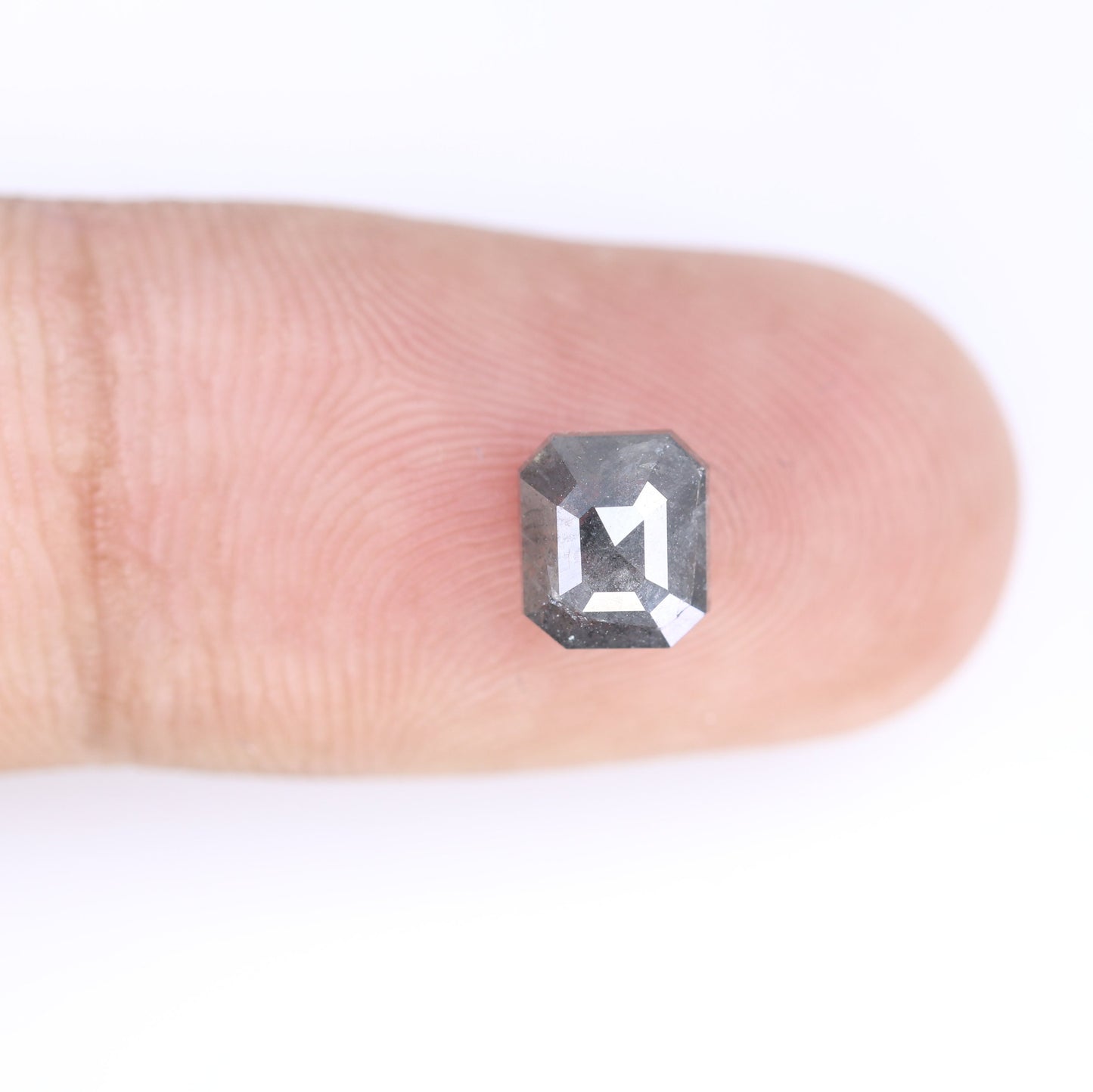 1.64 CT Emerald Cut Loose Diamond - Salt and Pepper Emerald Shape Diamond - Emerald For Wedding Ring - LABORDAY Offer - Customize Jewelry