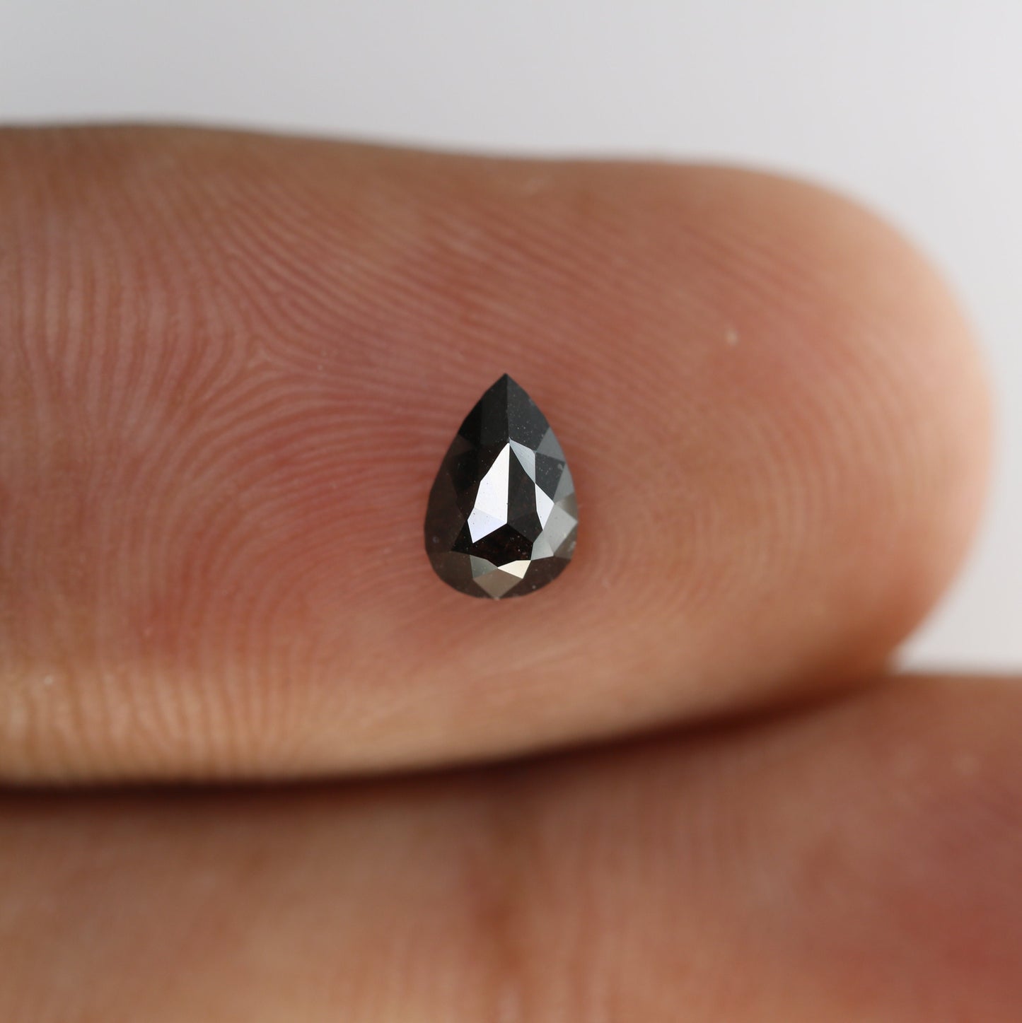 0.49 Ct Pear Shaped Salt and Pepper Diamond For Engagement RingFor Gold Ring Diamonds
