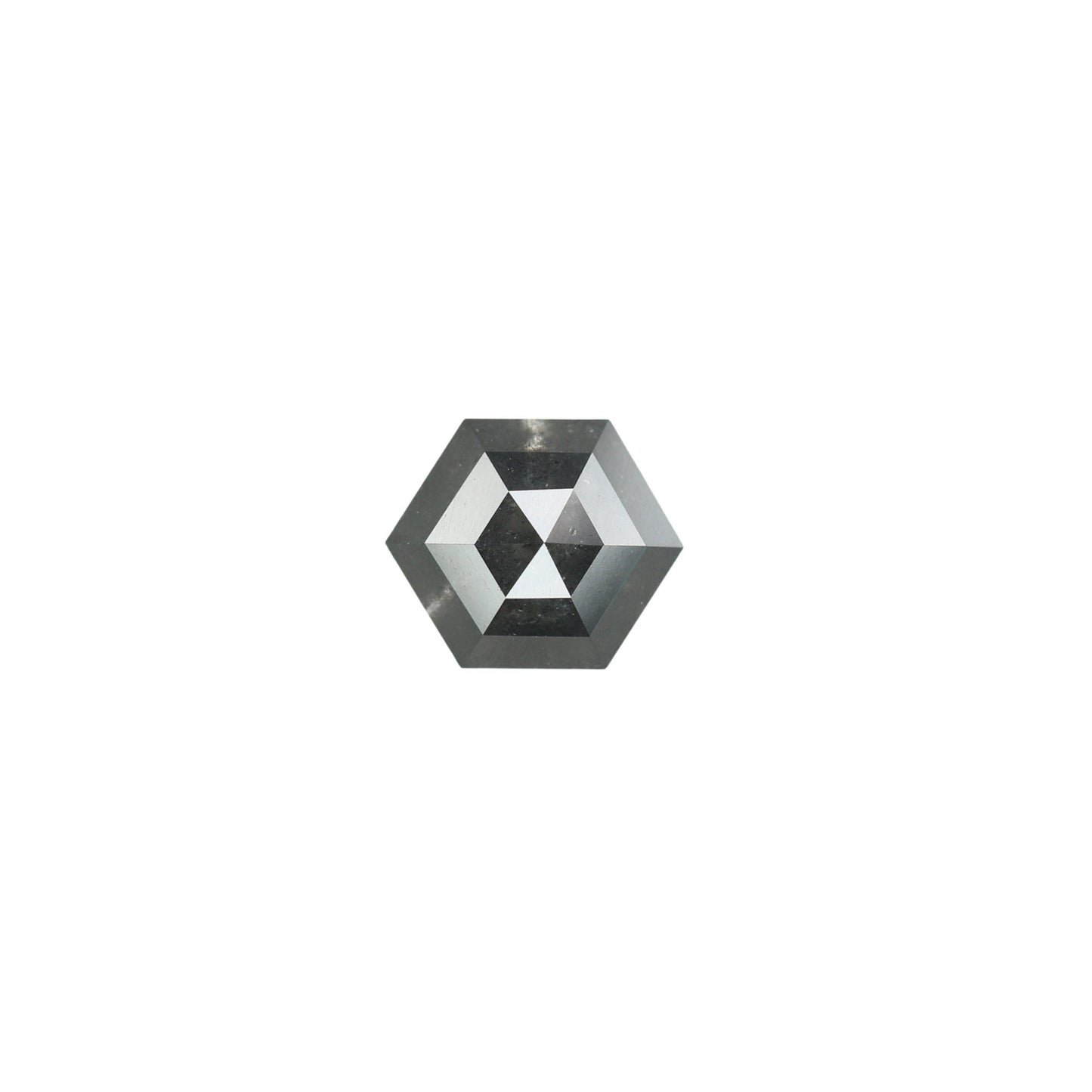 2.26 CT Hexagon Cut Salt and Pepper Diamond - Natural Hexagon Diamond - Salt and Pepper Ring - Gift for Wifey - Gift for mother - jewelry