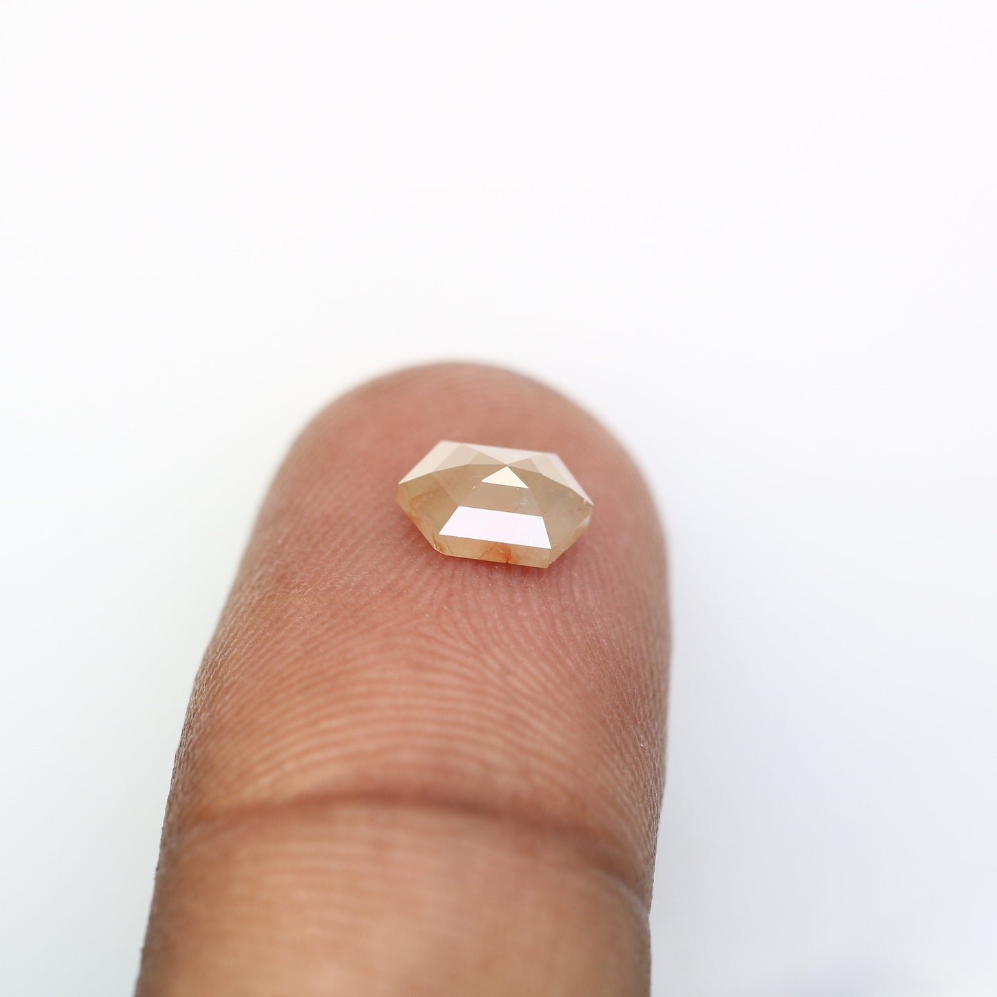 0.91 CT Hexagon Cut Salt and Pepper Diamond - Natural Hexagon Diamond - Salt and Pepper Ring - Gift for Wifey - Gift for mother - jewelry
