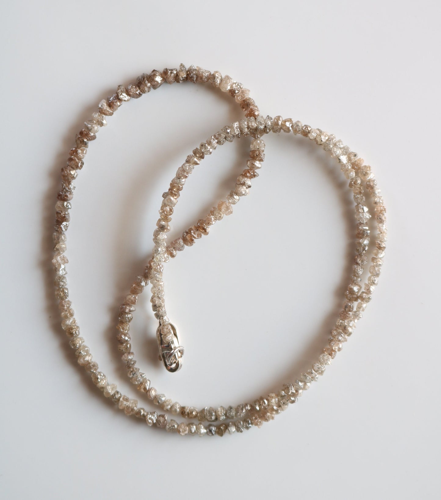 Natural Raw Rough Diamond Beads | One-of-a-Kind Art Deco Retro Jewelry | Unique Vintage Crystal Necklace & DIY Craft Supplies for Women
