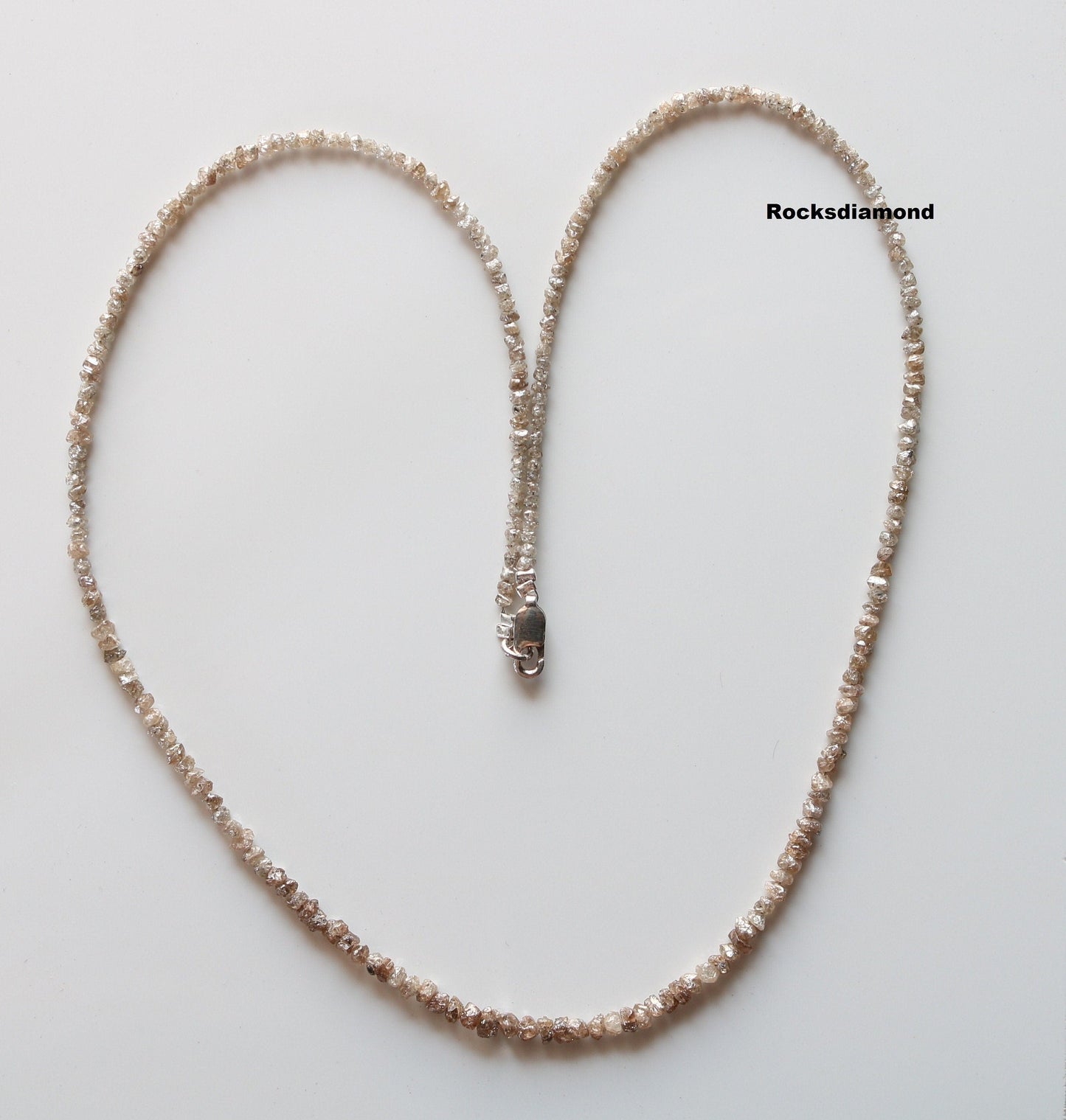 Natural Raw Rough Diamond Beads | One-of-a-Kind Art Deco & Retro Jewelry | Unique Vintage Crystal Necklace Handmade Craft Supplies for Women