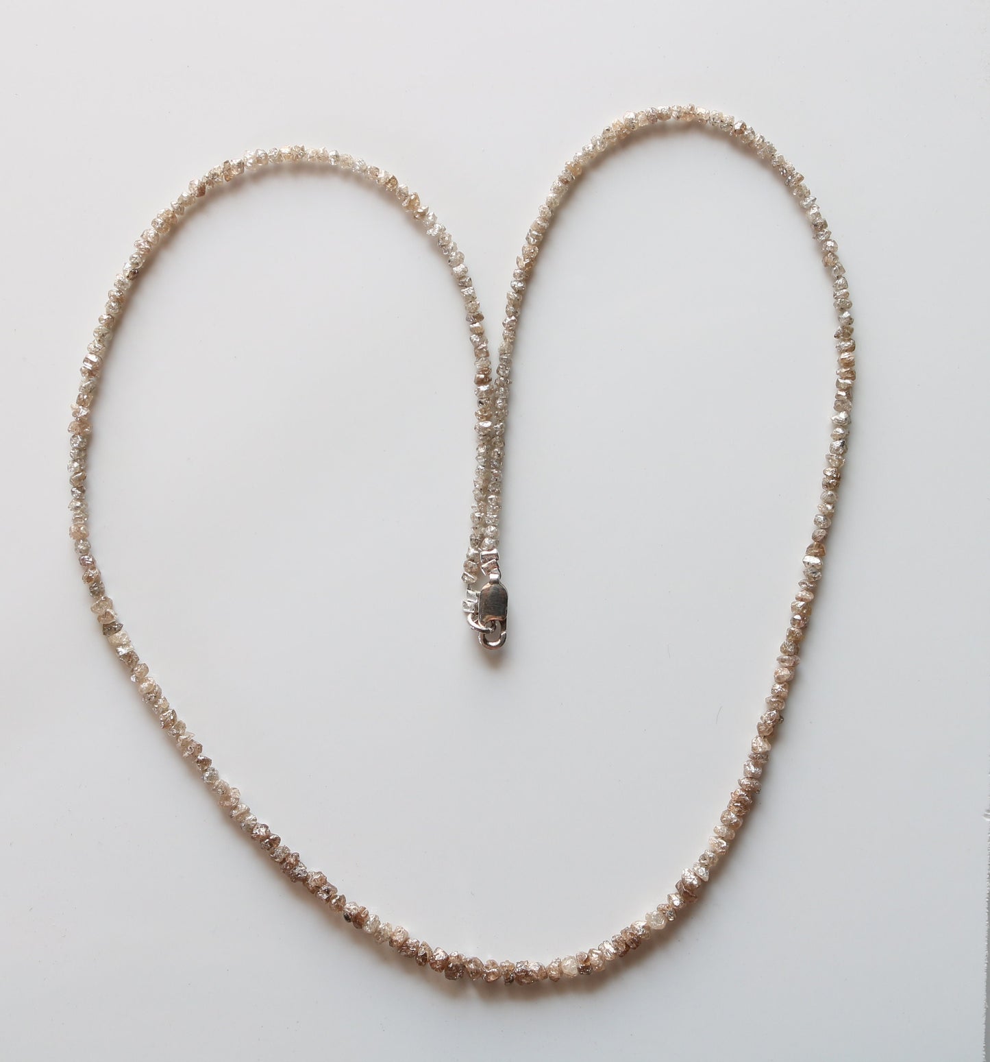Natural Raw Rough Diamond Beads | One-of-a-Kind Art Deco Retro Jewelry | Unique Vintage Crystal Necklace & DIY Craft Supplies for Women