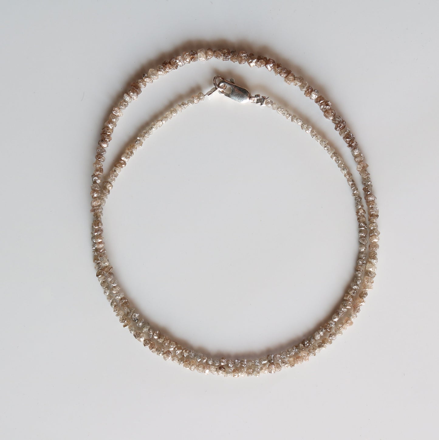 Natural Raw Rough Diamond Beads | One-of-a-Kind Art Deco Retro Jewelry | Unique Vintage Crystal Necklace & DIY Craft Supplies for Women