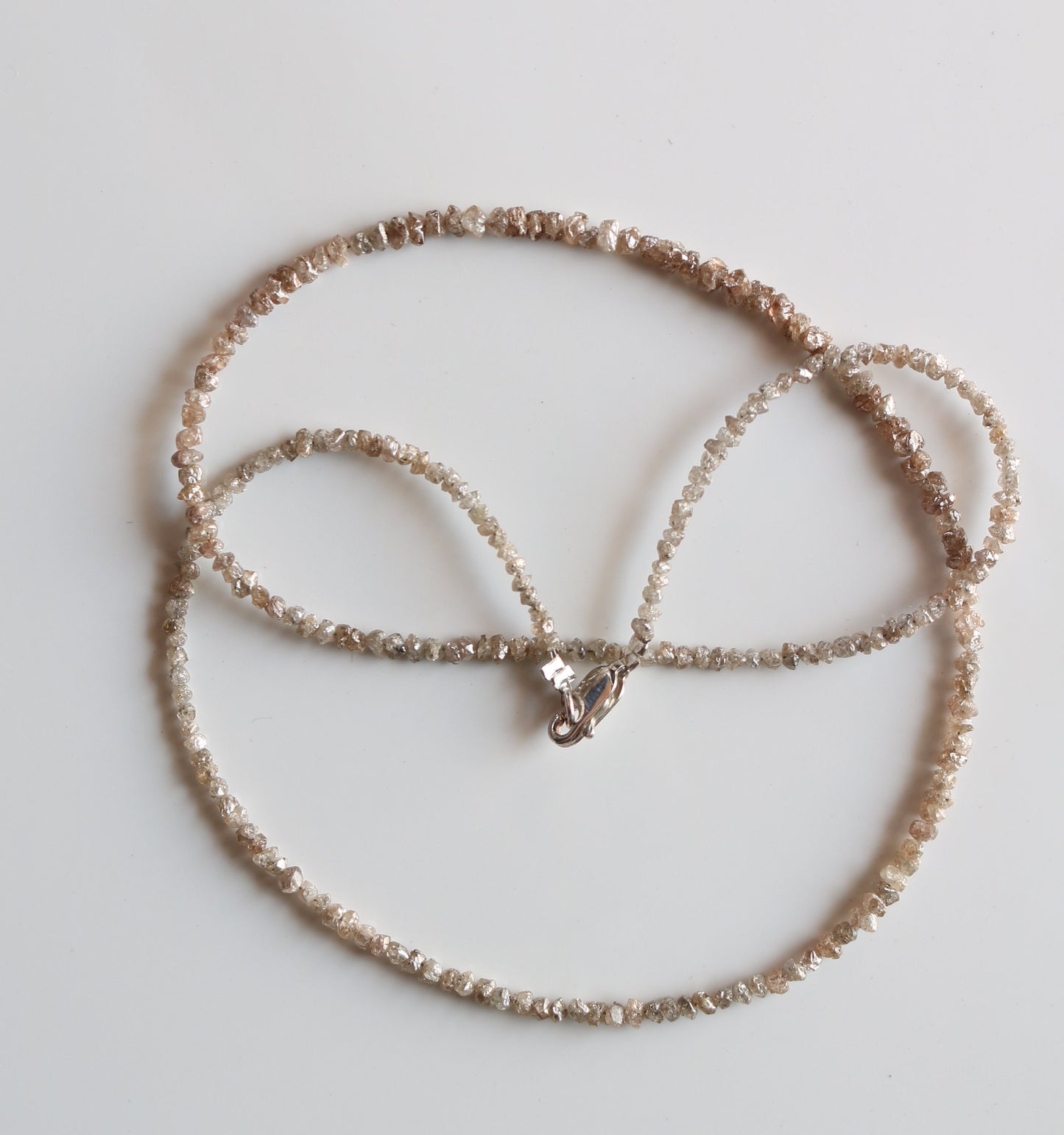 Natural Raw Rough Diamond Beads | One-of-a-Kind Art Deco Retro Jewelry | Unique Vintage Crystal Necklace & DIY Craft Supplies for Women