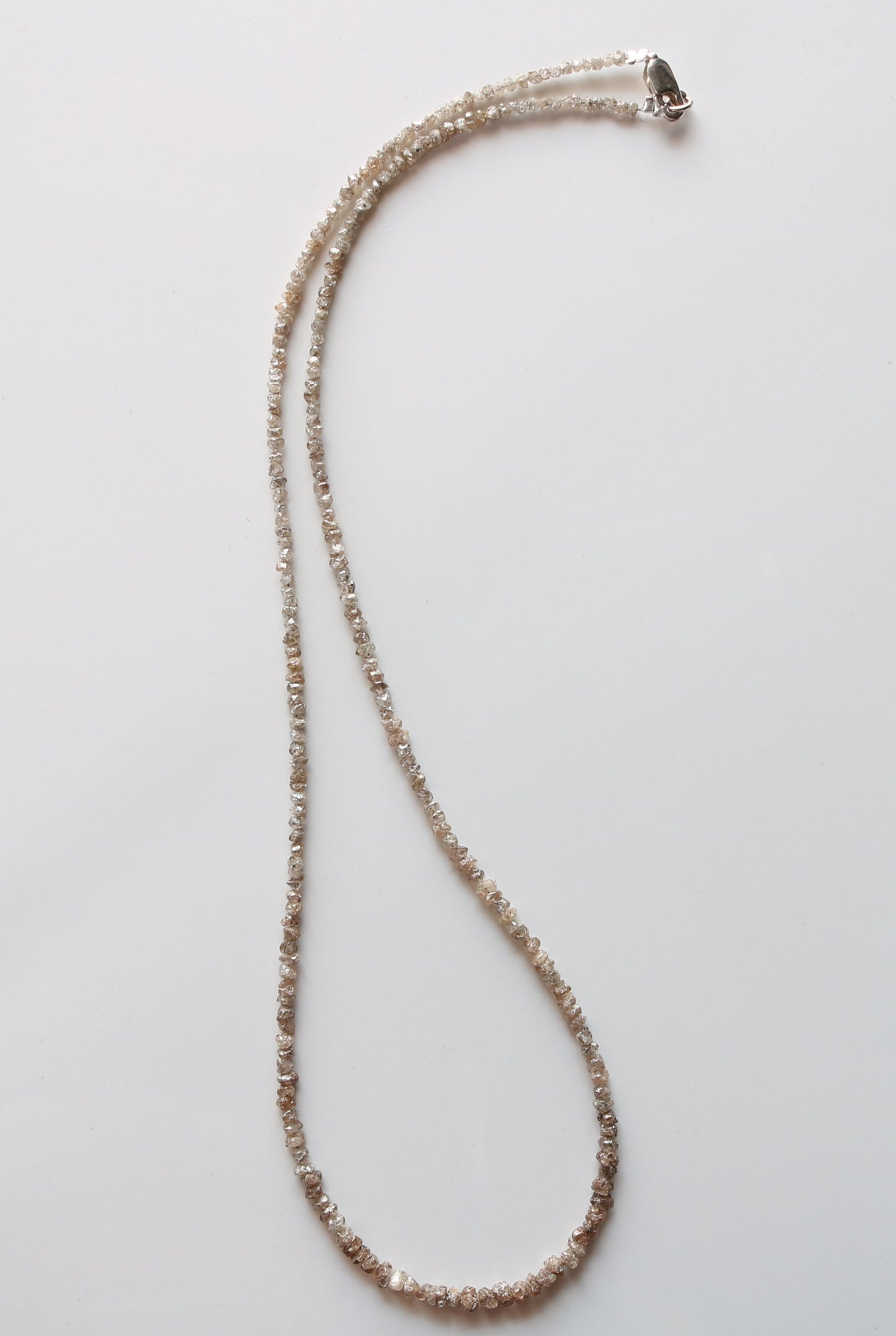 Natural Raw Rough Diamond Beads | One-of-a-Kind Art Deco Retro Jewelry | Unique Vintage Crystal Necklace & DIY Craft Supplies for Women