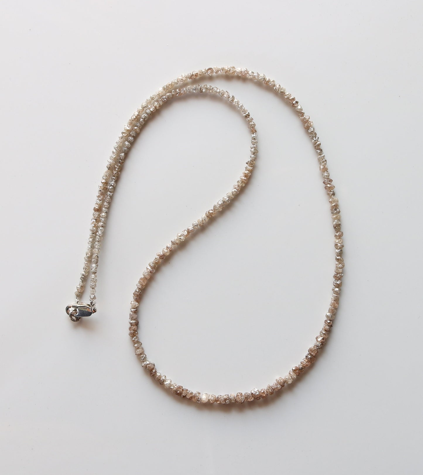 Natural Raw Rough Diamond Beads | One-of-a-Kind Art Deco Retro Jewelry | Unique Vintage Crystal Necklace & DIY Craft Supplies for Women