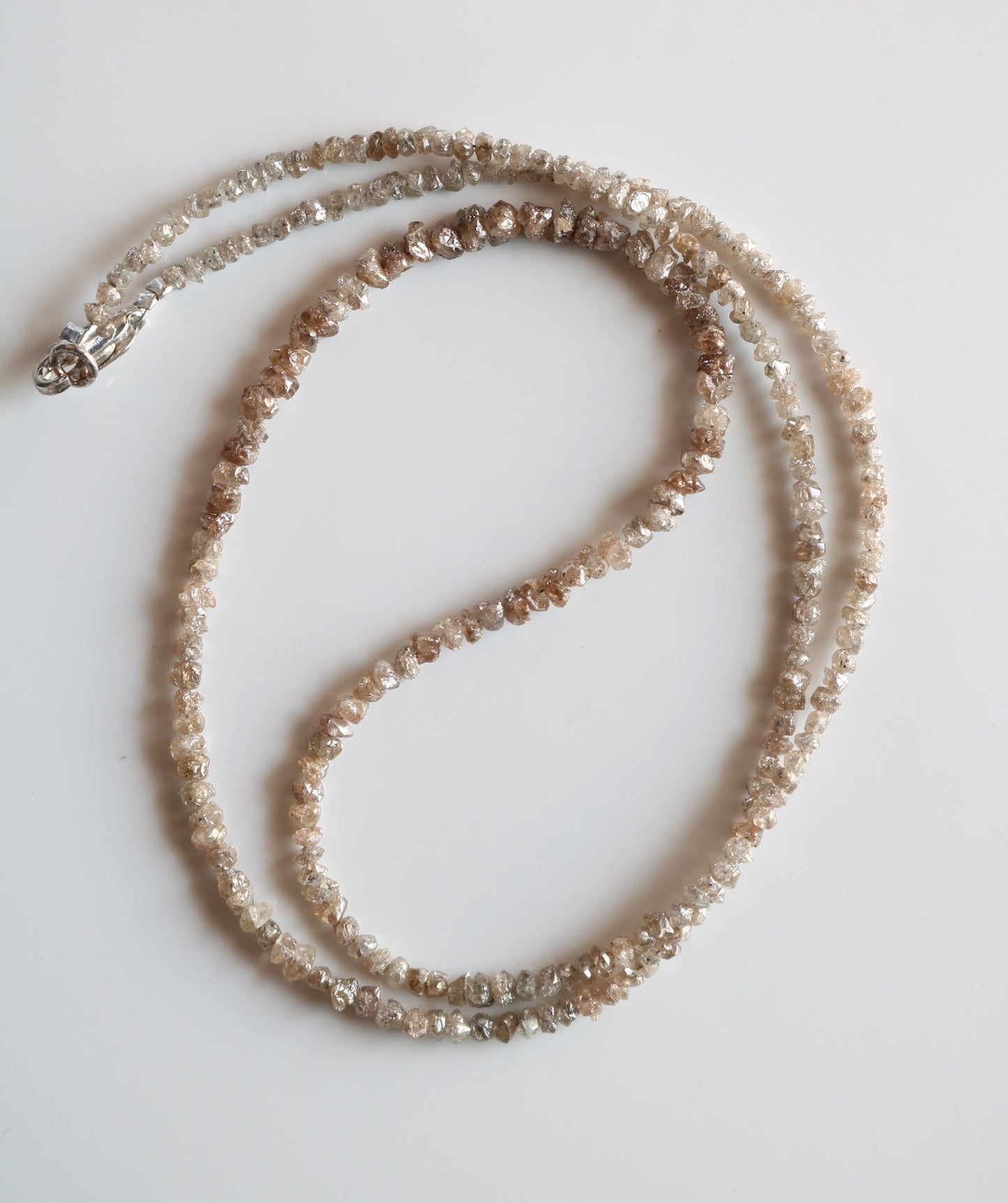 Natural Raw Rough Diamond Beads | One-of-a-Kind Art Deco Retro Jewelry | Unique Vintage Crystal Necklace & DIY Craft Supplies for Women