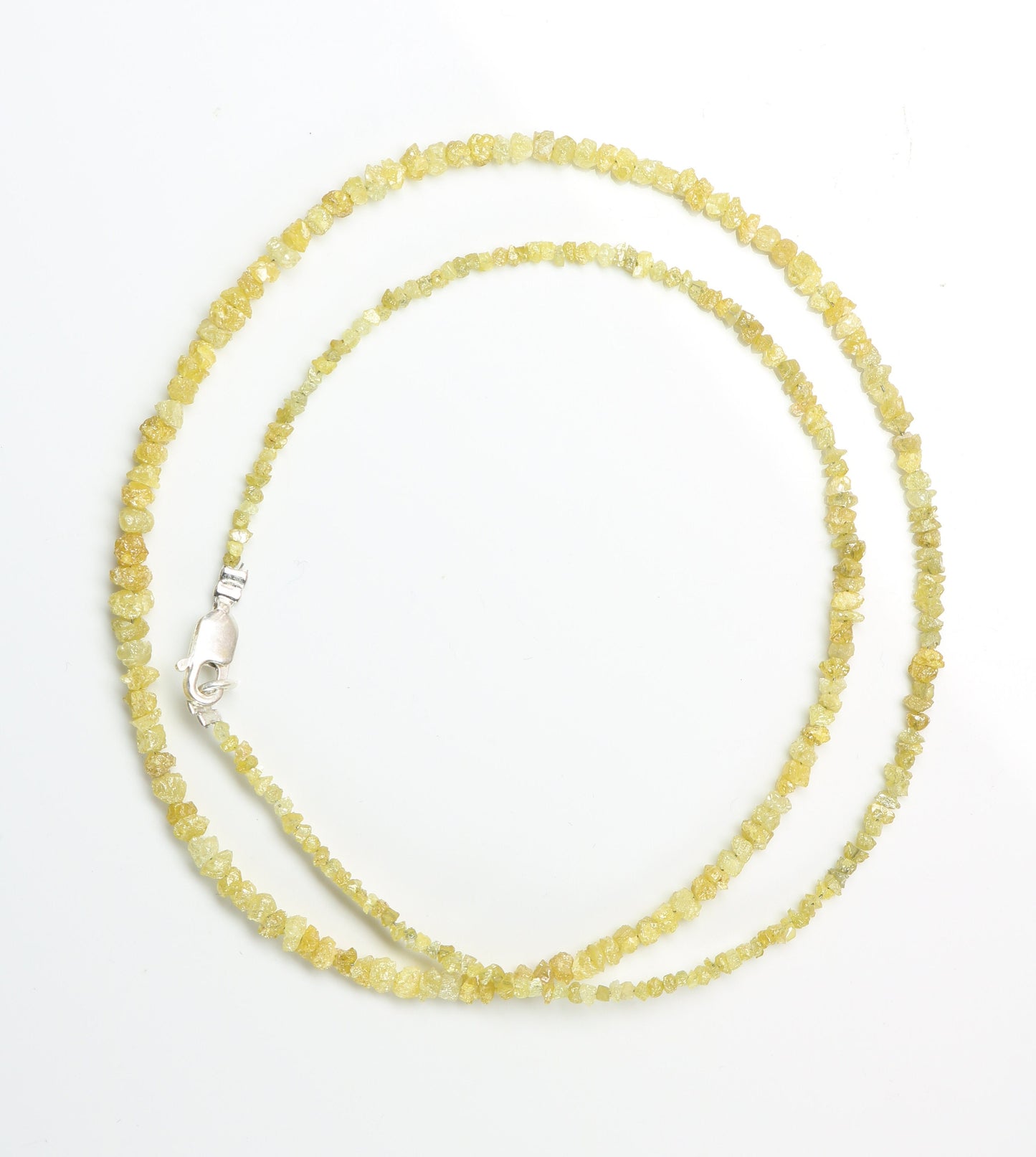 Yellow Raw Rough Diamond Beads | Faceted One-of-a-Kind Art Deco & Retro Jewelry | Unique Vintage Crystal Necklace DIY Craft Supplies