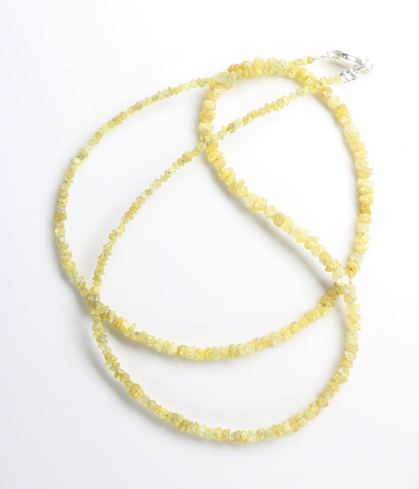 Yellow Raw Rough Diamond Beads | Faceted One-of-a-Kind Art Deco & Retro Jewelry | Unique Vintage Crystal Necklace DIY Craft Supplies
