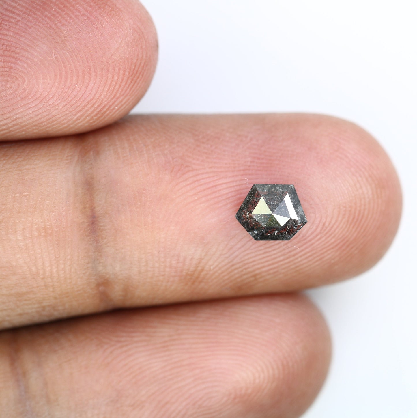 0.75 CT Salt and Pepper Natural Loose Diamond, Geometric Cut for Handmade Necklace Pendant, Diamond Bracelet Engagement Gold Ring For Women