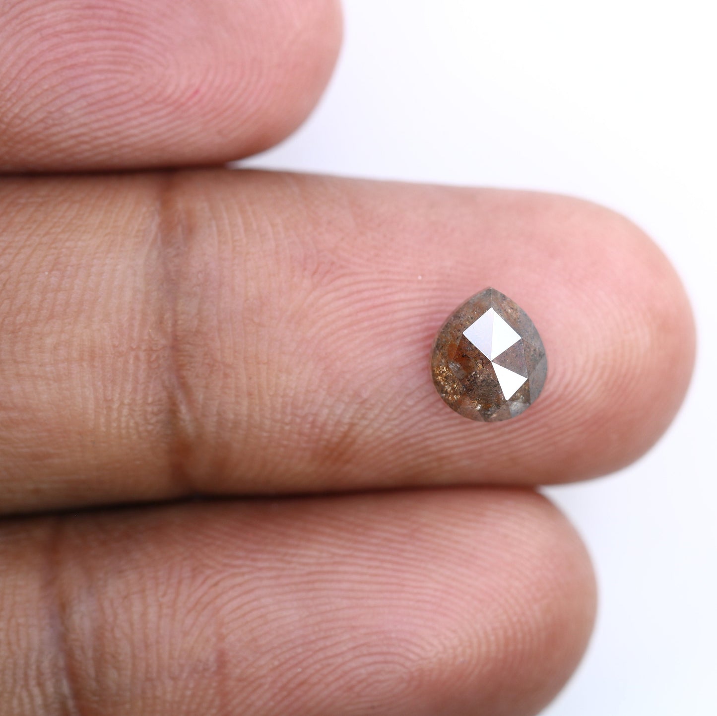 1.38 CT Brown Salt and Pepper Pear Diamond for Engagement Ring | Perfect Gift for Fiancé, Girlfriend, Wife, or Mother