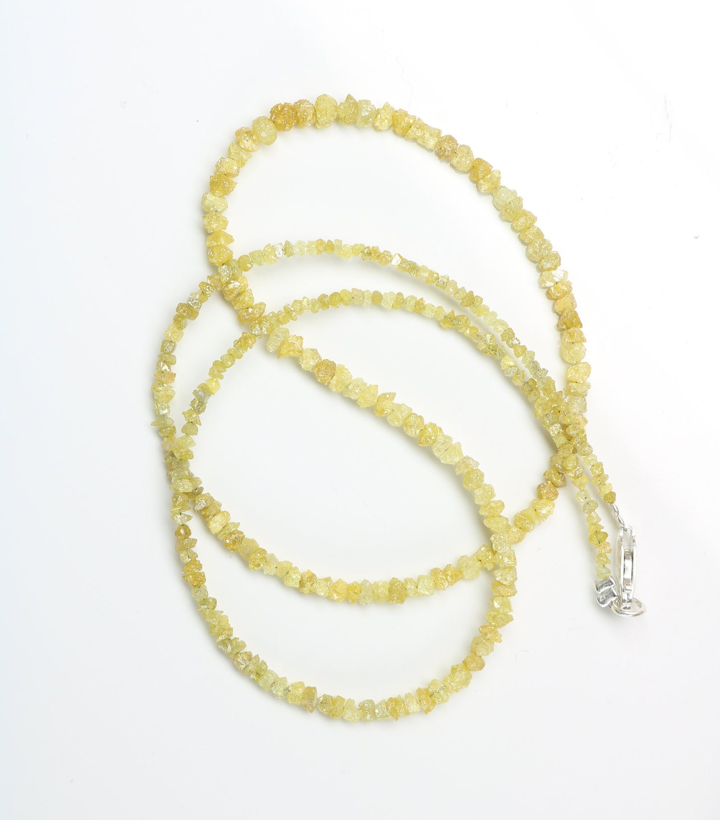 Yellow Raw Rough Diamond Beads | Faceted One-of-a-Kind Art Deco & Retro Jewelry | Unique Vintage Crystal Necklace DIY Craft Supplies