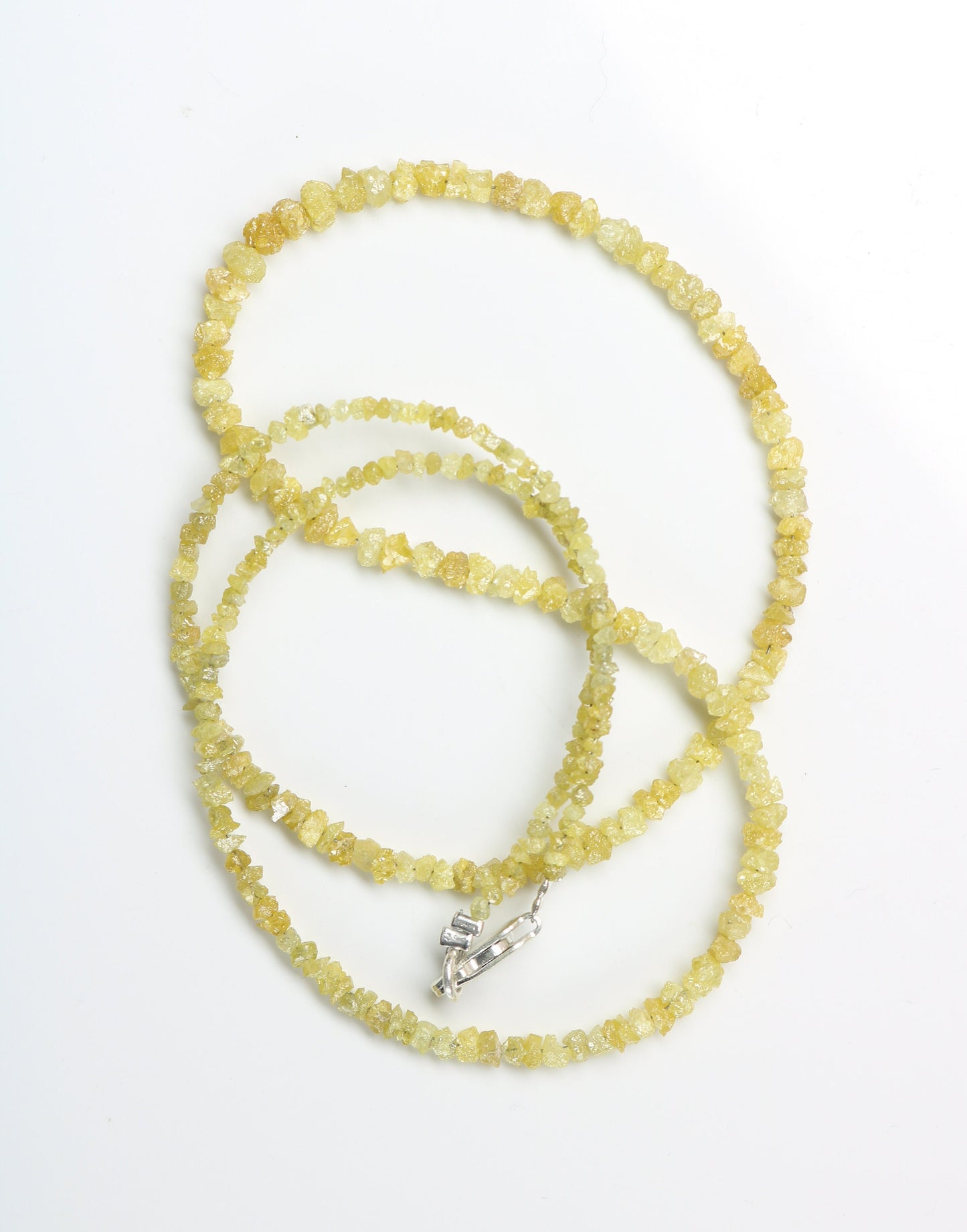 Yellow Raw Rough Diamond Beads | Faceted One-of-a-Kind Art Deco & Retro Jewelry | Unique Vintage Crystal Necklace DIY Craft Supplies