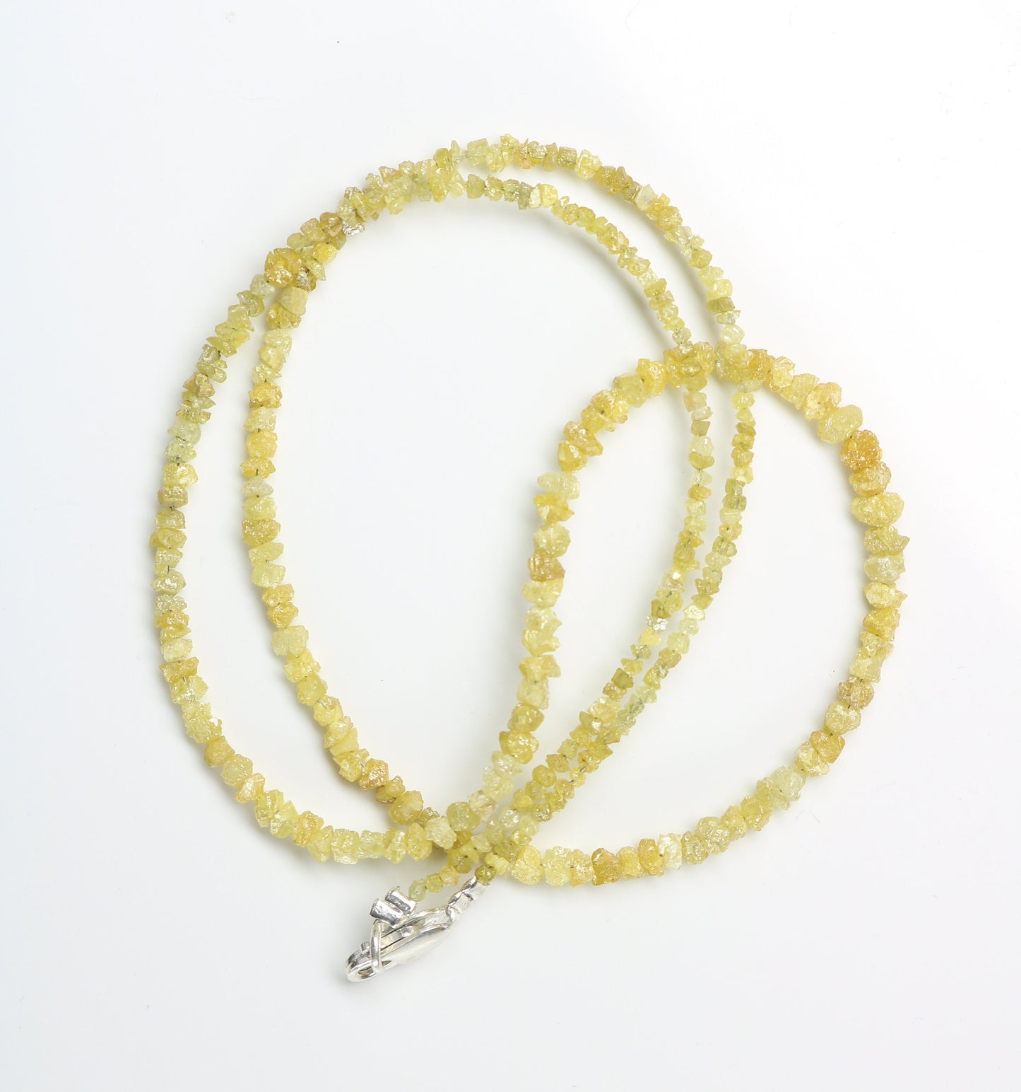 Yellow Raw Rough Diamond Beads | Faceted One-of-a-Kind Art Deco & Retro Jewelry | Unique Vintage Crystal Necklace DIY Craft Supplies