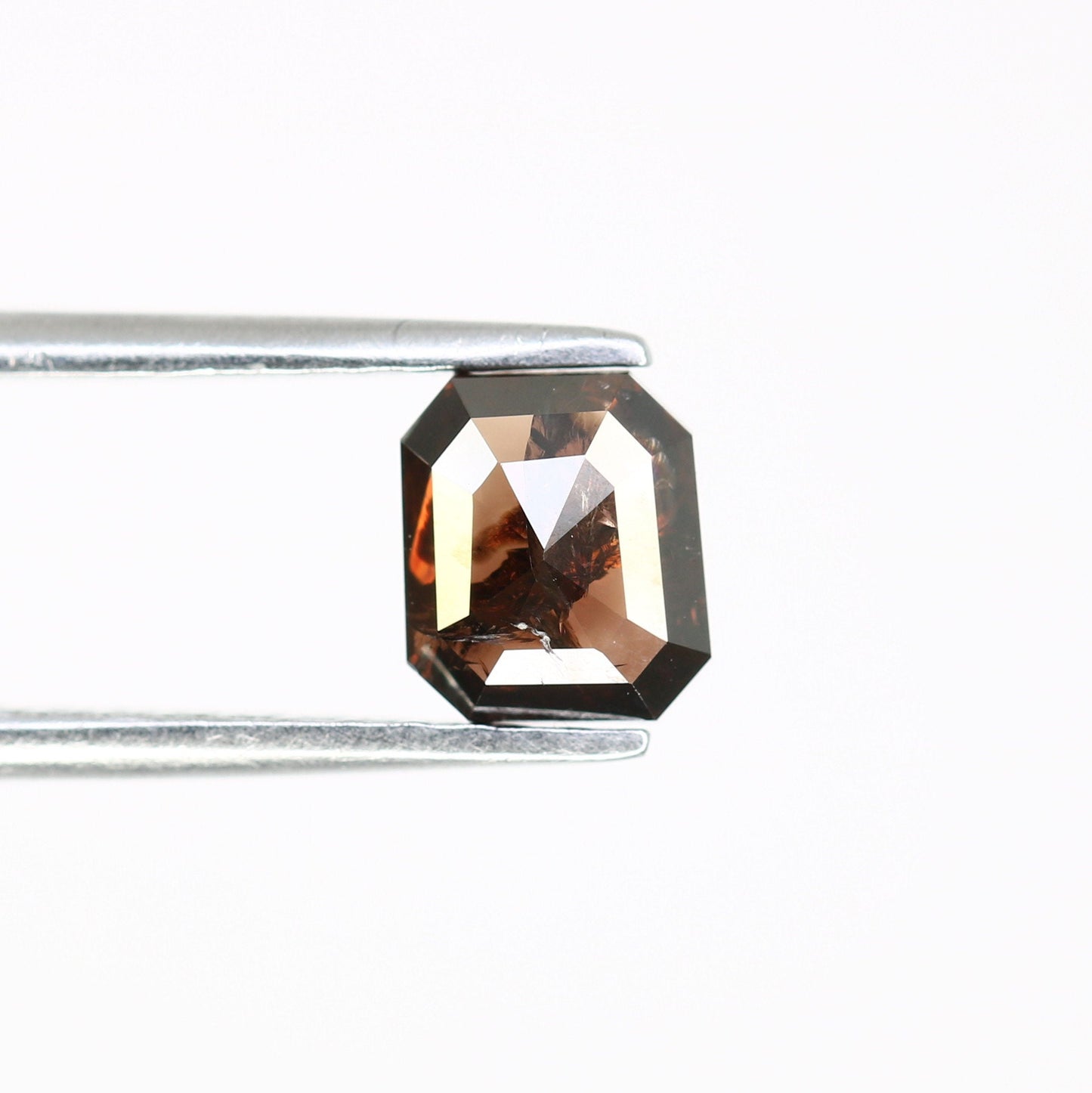 Fancy Brown Salt and Pepper Emerald Shape Diamond - Natural Loose Emerald Cut Diamond - Emerald Engagement Ring - LABORDAY Offer