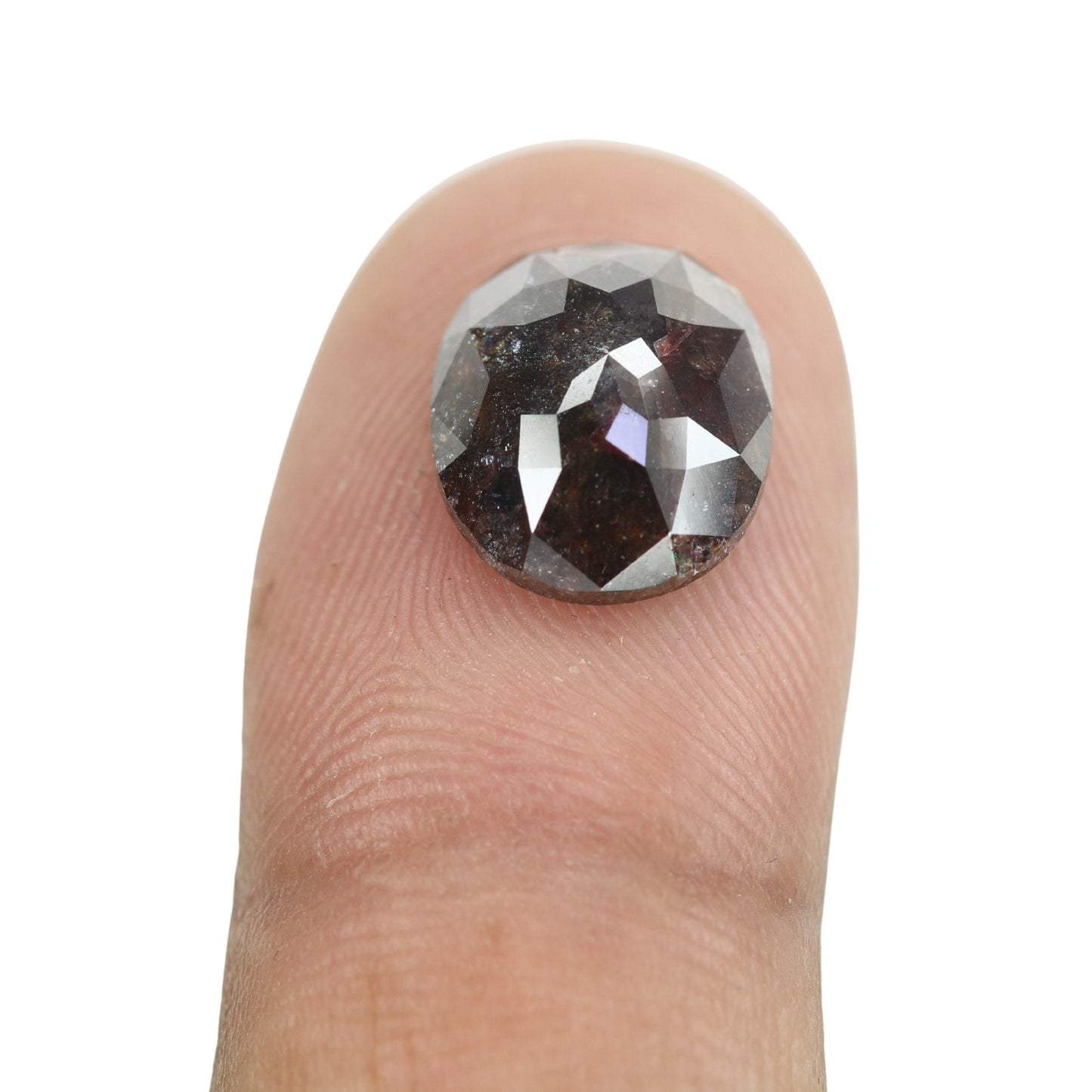 4.28 CT Huge Oval Natural Salt and Pepper Diamond - Unique Oval Engagement Ring, Custom Jewelry & Thoughtful Birthday Gift for Him