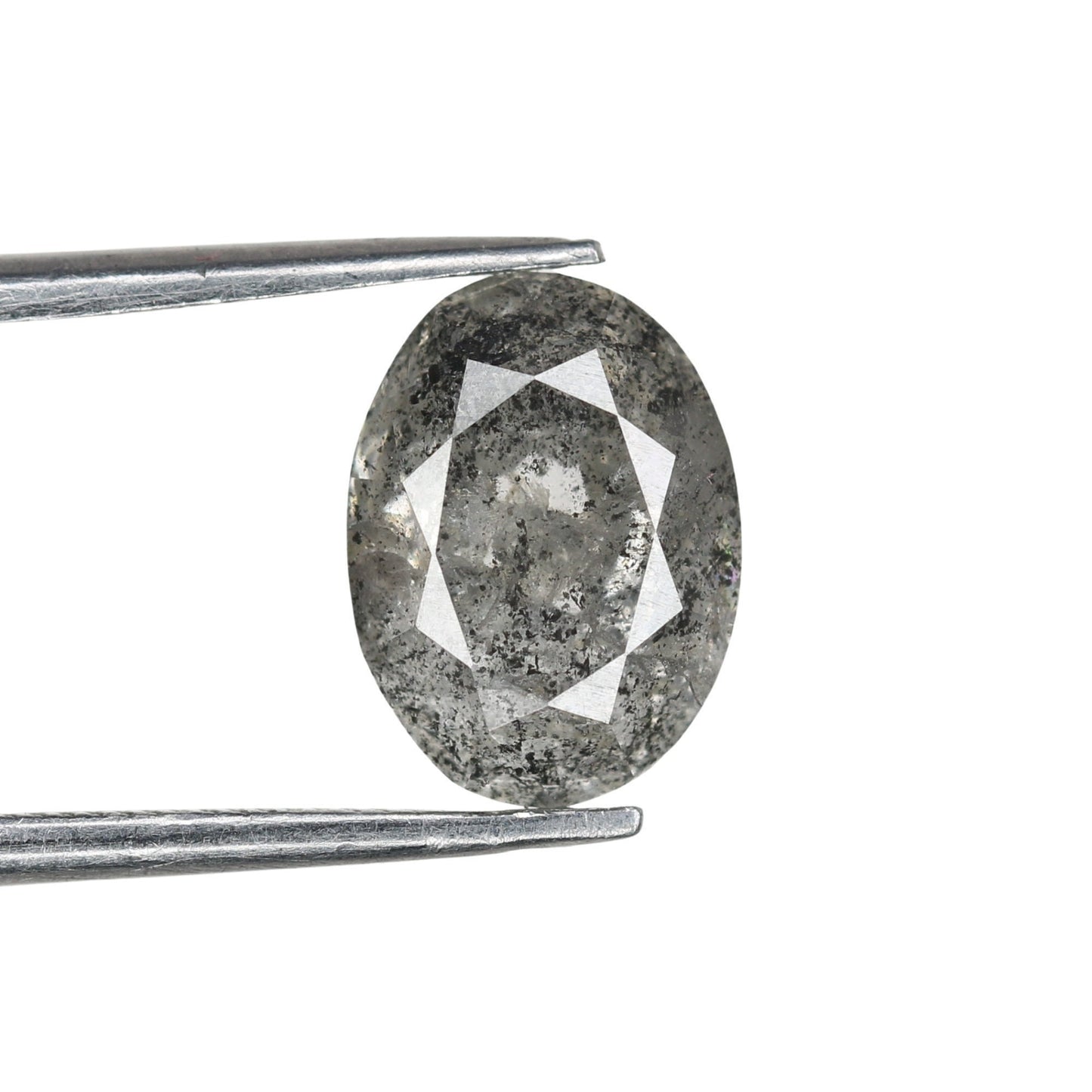 2.76 CT Natural Salt and Pepper Loose Oval Diamond - Unique Proposal Ring, Oval Diamond Jewelry & Perfect Gift for Girlfriend or Birthday