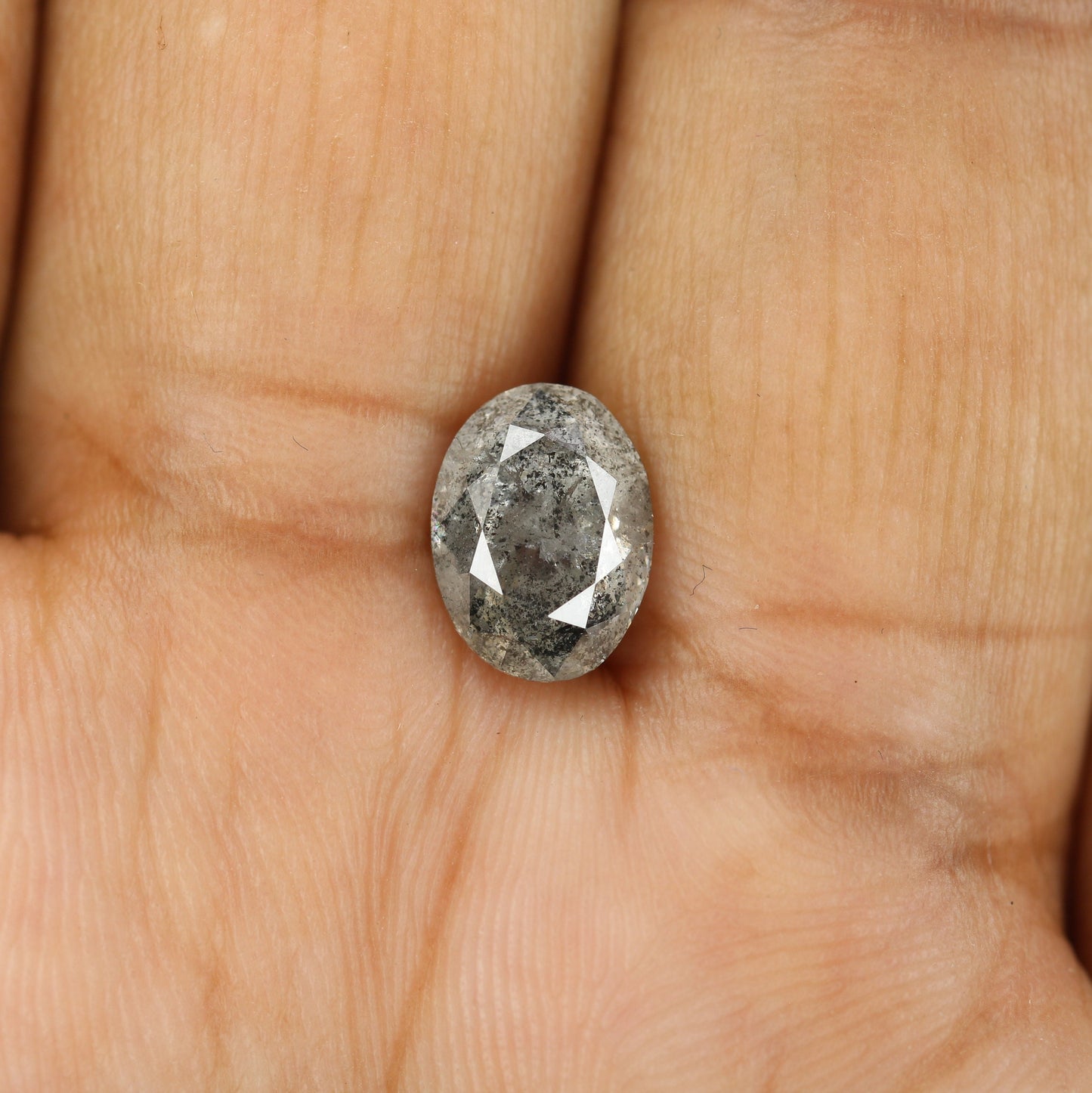 2.76 CT Natural Salt and Pepper Loose Oval Diamond - Unique Proposal Ring, Oval Diamond Jewelry & Perfect Gift for Girlfriend or Birthday
