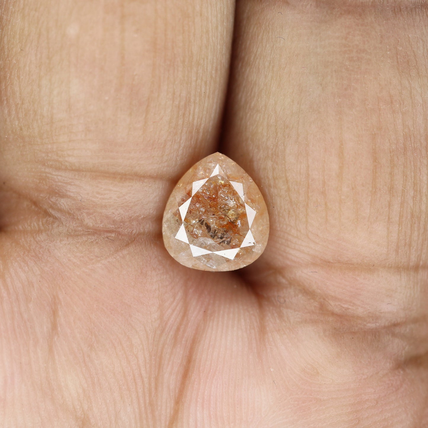 2.69 CT Fancy Peach Pear Shape Diamond | Beautiful Gem for Promise Ring | Perfect Gift for Girlfriend | Birthday Gift for Gold Ring