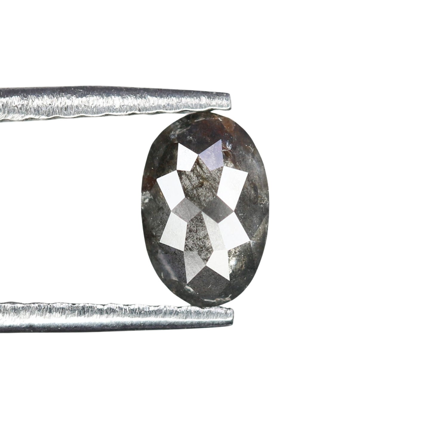 0.45 CT Oval Salt and Pepper Diamond Loose Gemstone - Natural Oval Cut for Unique Engagement Ring & Perfect Gift for Him or Her