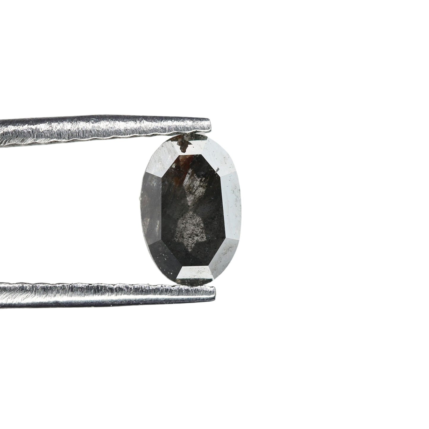 0.45 CT Oval Salt and Pepper Diamond Loose Gemstone - Natural Oval Cut for Unique Engagement Ring & Perfect Gift for Him or Her