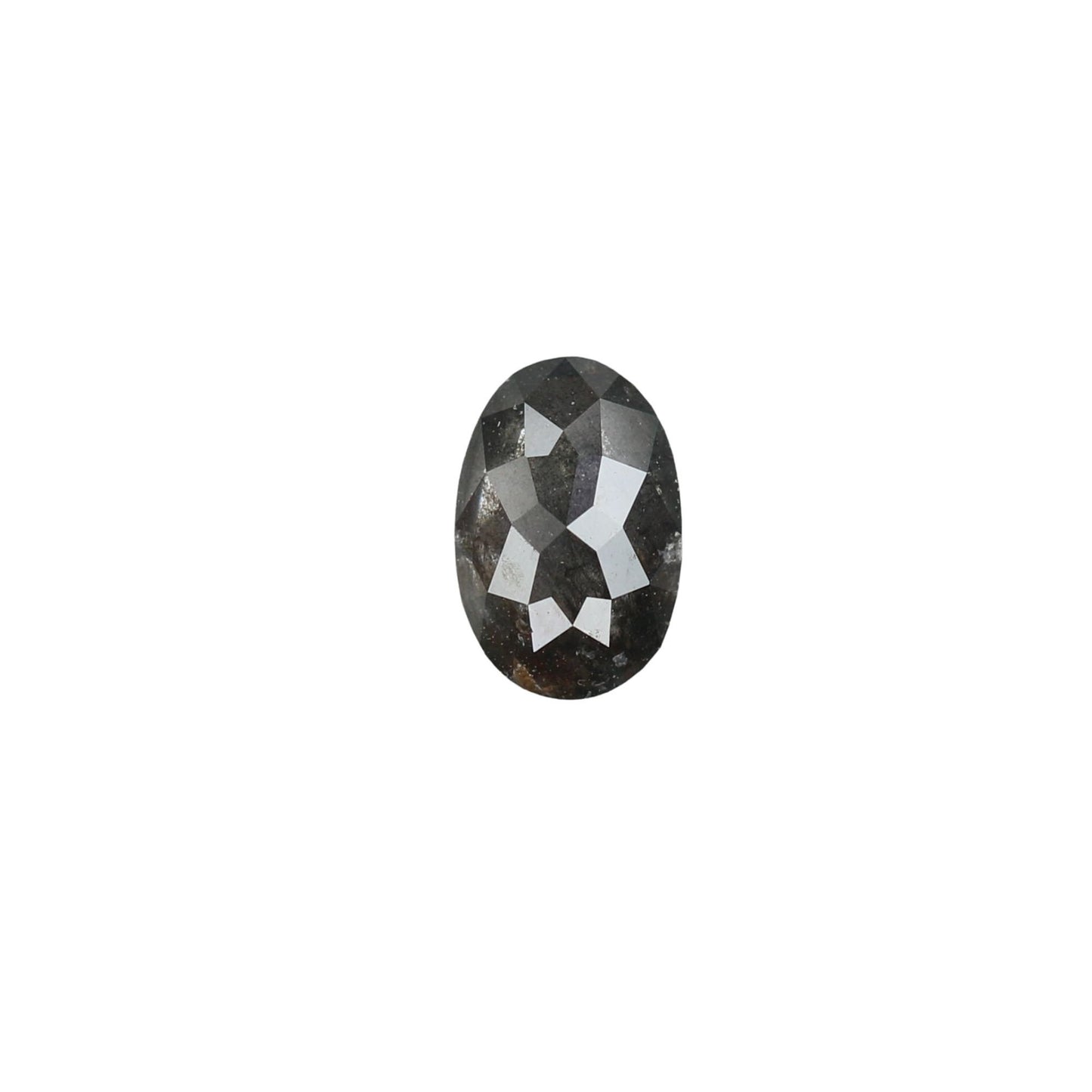 0.45 CT Oval Salt and Pepper Diamond Loose Gemstone - Natural Oval Cut for Unique Engagement Ring & Perfect Gift for Him or Her