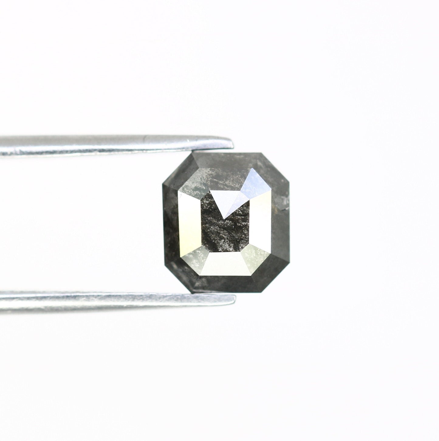 1.39 CT Salt and Pepper Emerald Shape Diamond - Natural Loose Emerald Cut Diamond - Emerald Engagement Ring - LABORDAY Offer