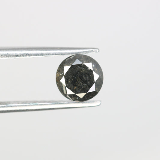 0.94 CT Loose Salt and Pepper Round DiamondFor Gold Ring Diamonds
