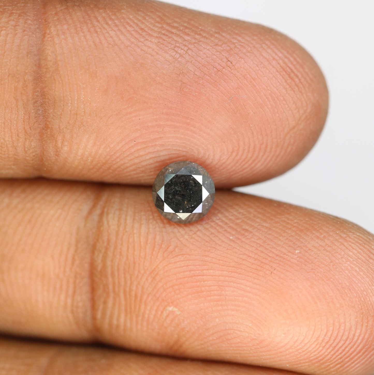 0.94 CT Loose Salt and Pepper Round DiamondFor Gold Ring Diamonds