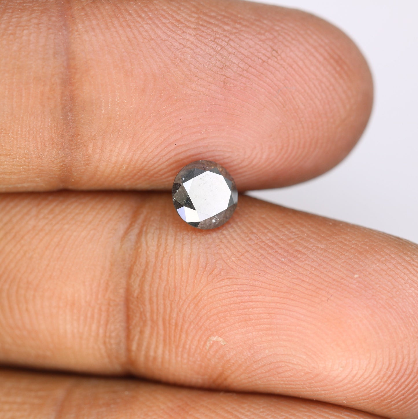 0.94 CT Loose Salt and Pepper Round DiamondFor Gold Ring Diamonds