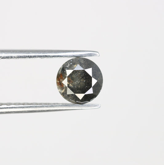 1 CT Salt and Pepper Round Diamond Engagement RingFor Gold Ring Diamonds