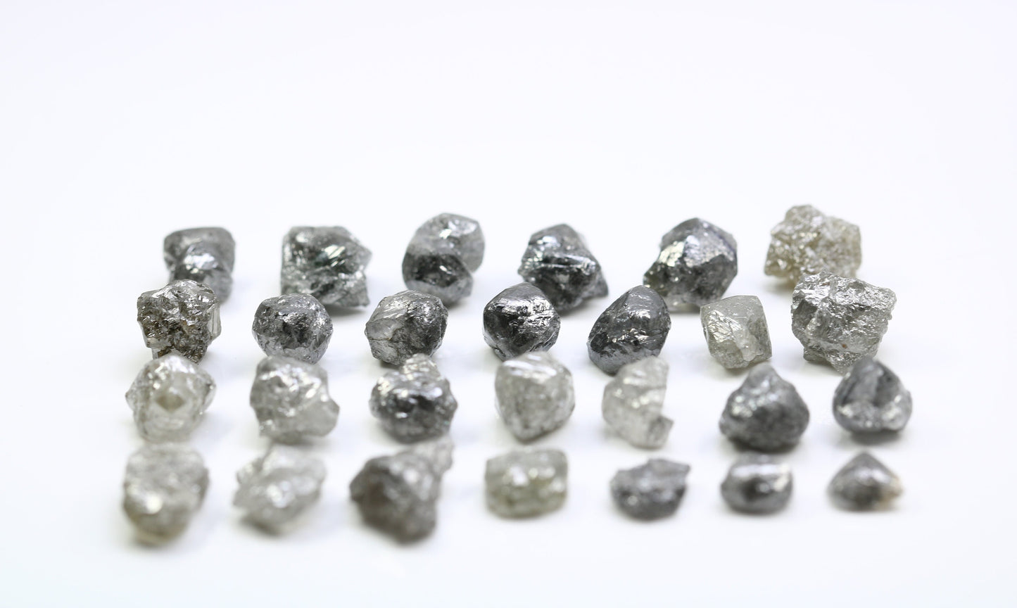 3 CT Raw Salt and Pepper Diamonds | Natural Rough Gemstones for Rings | Unisex Diamond Jewelry | Unique Gifts for Her and Him